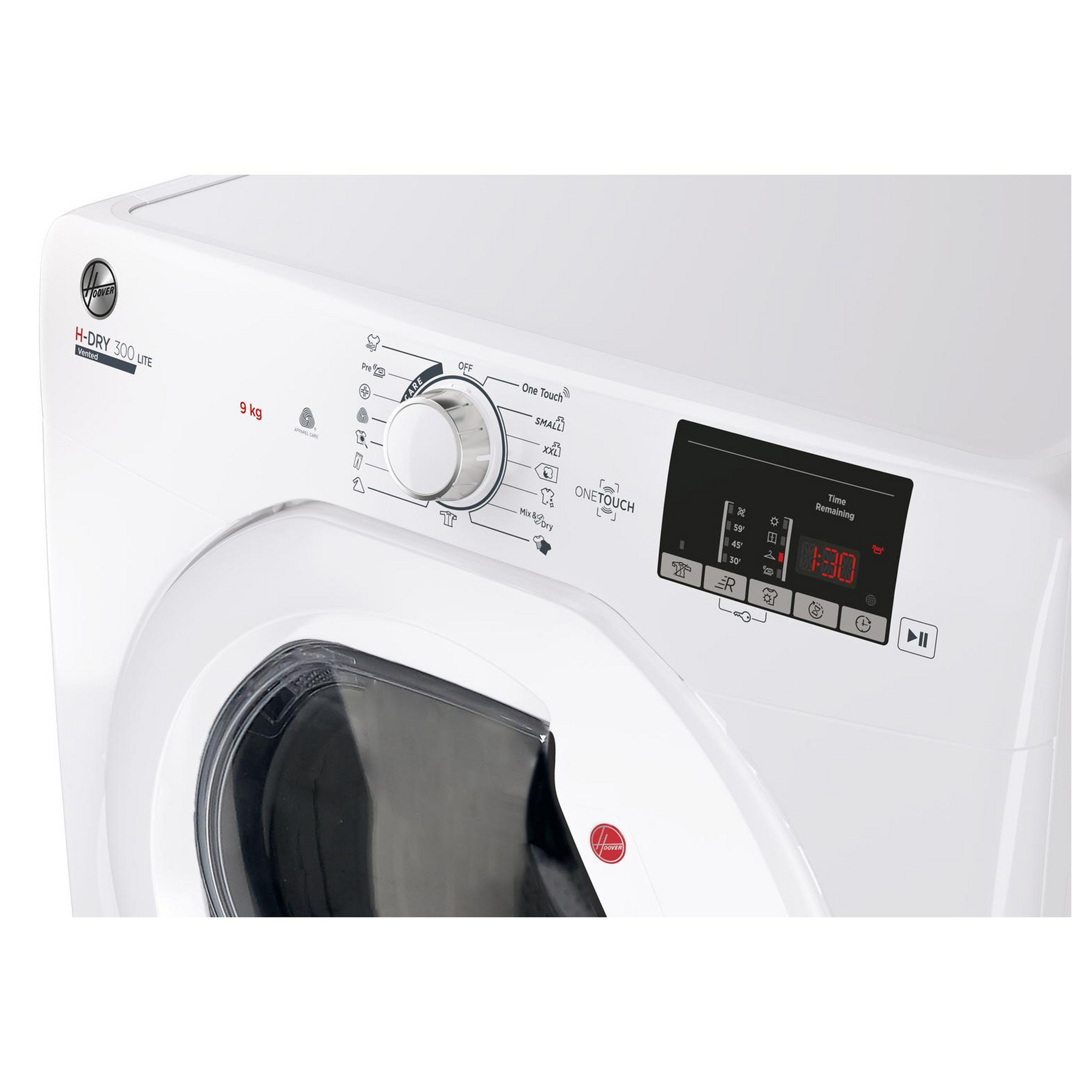 Hoover HLEV9DG H Dry 300 Lite 9kg Vented Dryer in White C Rated with S, photo 3