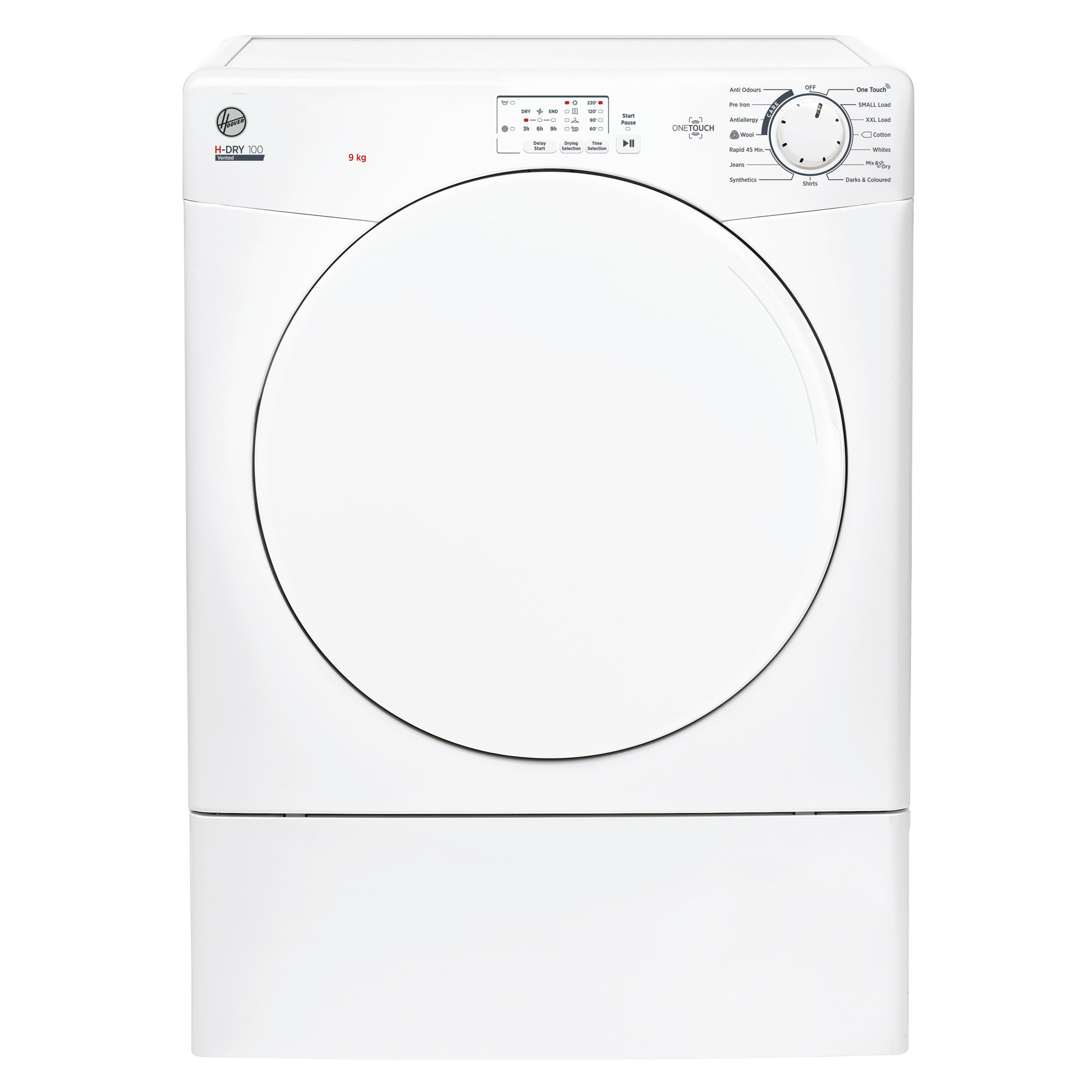 Hoover HLE V9LF-80 9kg Vented Tumble Dryer – WHITE
