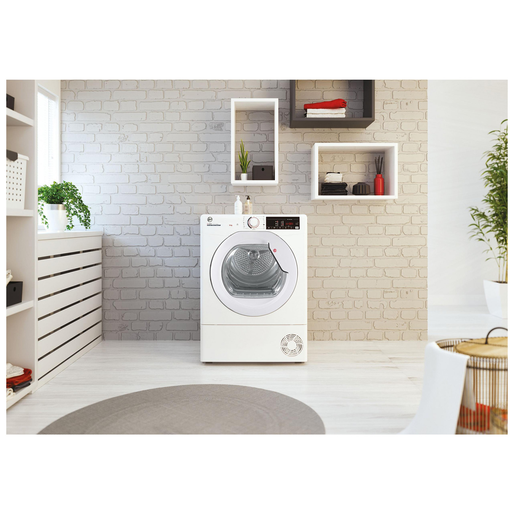 Hoover HLEV9TG 9kg Vented Dryer in White C Rated Sensor Wi Fi, photo 4