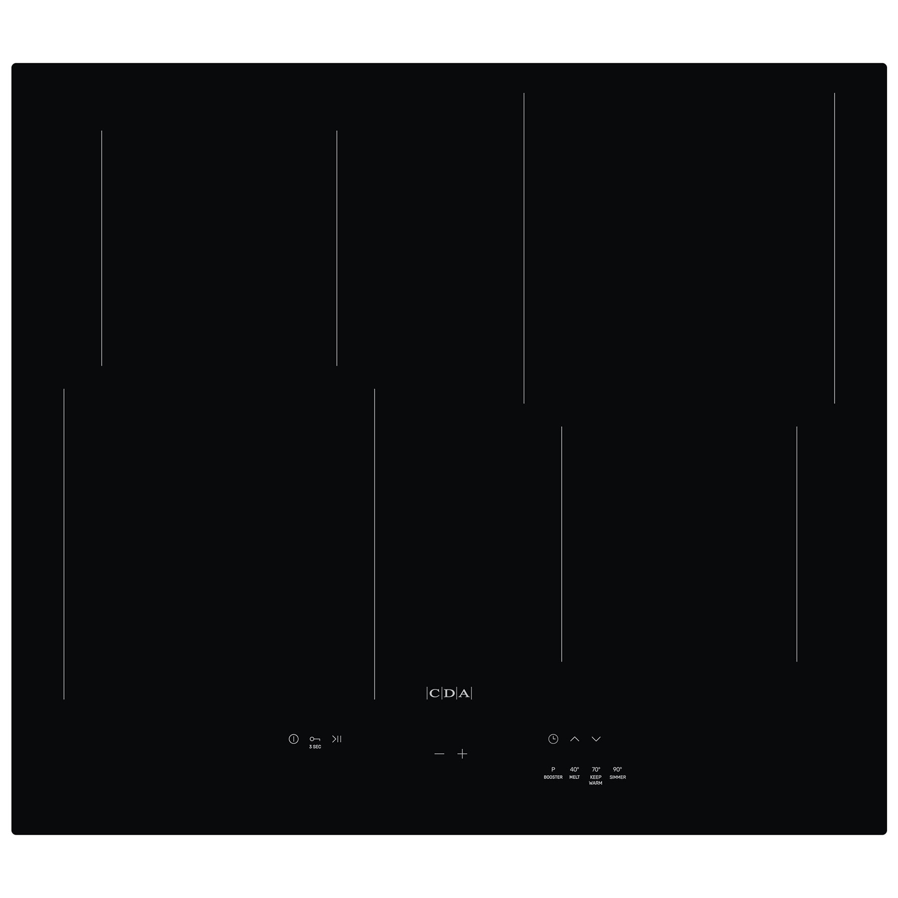 Image of CDA HN6112FR 60cm 4 Zone Touch Control Induction Hob in Black
