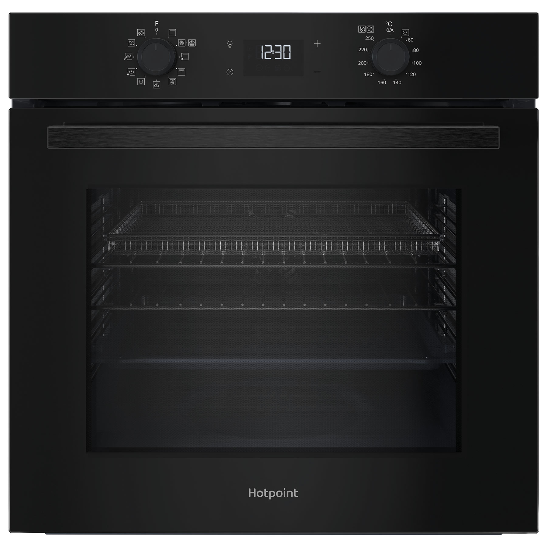 Hotpoint HO458CFB Built In Electric Single Oven in Black 71L