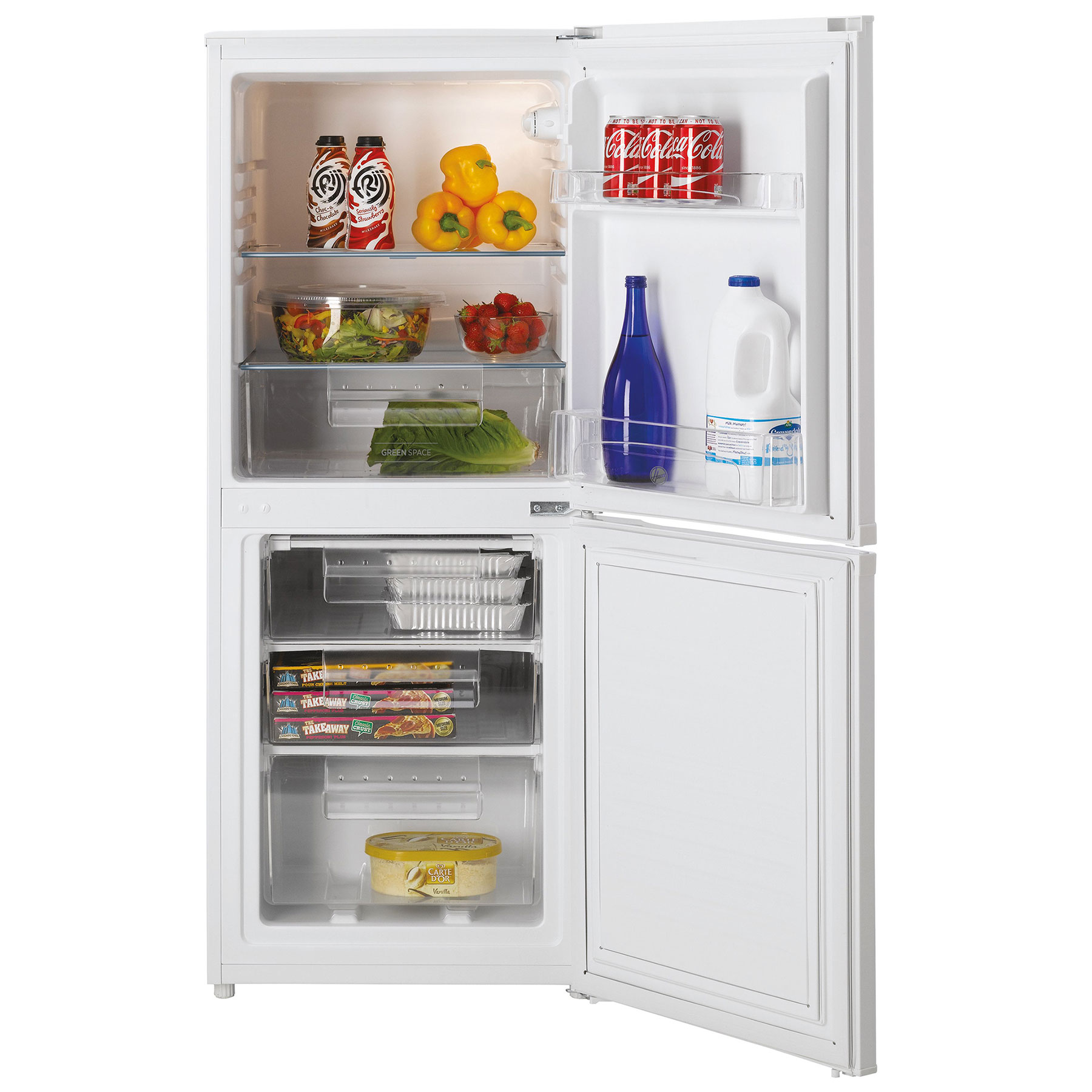 Hoover HOCH1S513EWK 137cm High 50 50 Fridge Freezer in White 55cm Wide, photo 2