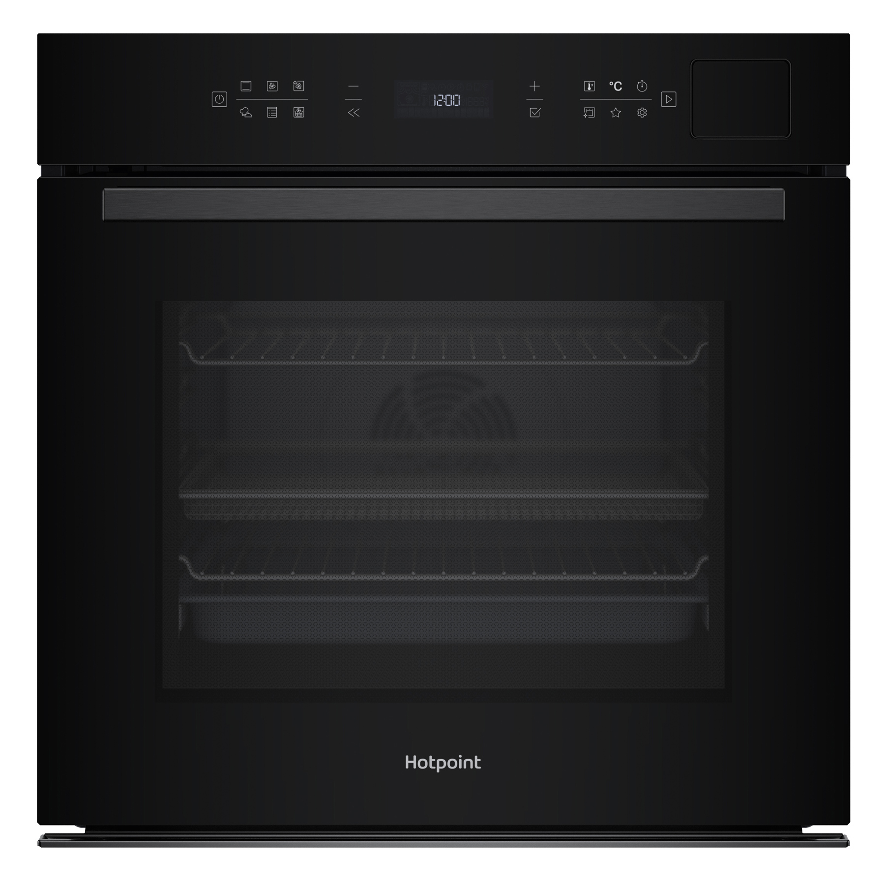 Hotpoint HOI6A8PT1SB Built In Electric Pyrolytic Oven in Black 73L A R