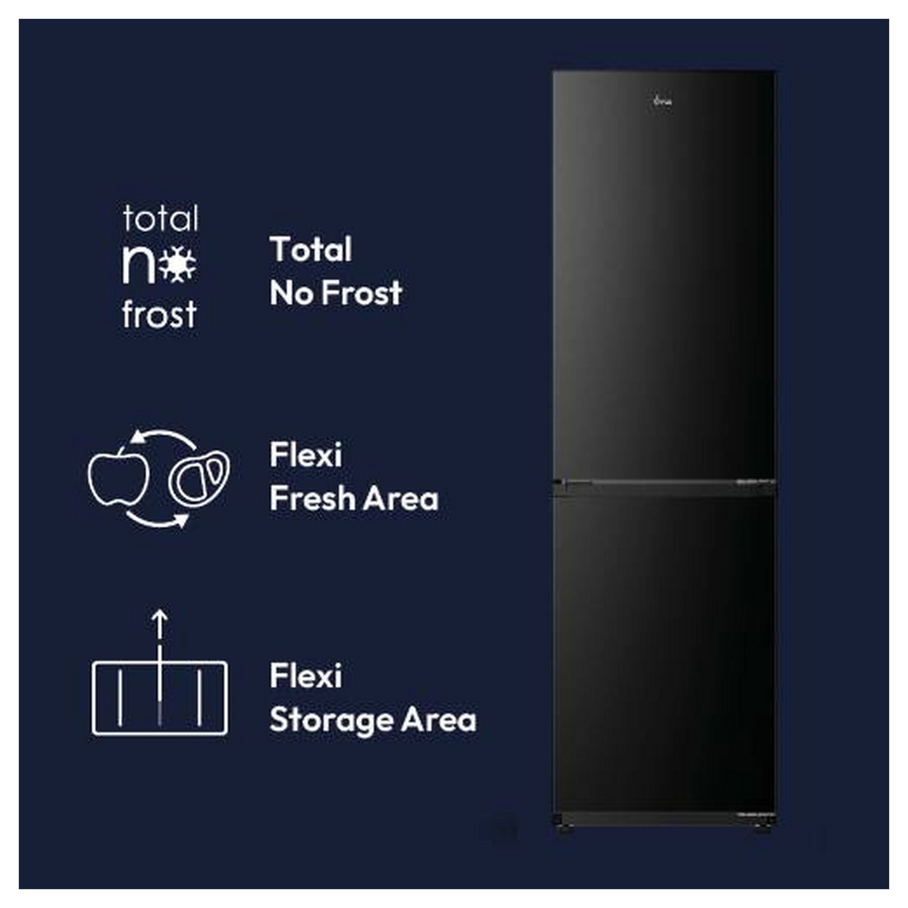 Hoover H-Combi 300 HONCQ3T518ENTK 185cm 50/50 Freestanding Total No Frost Fridge Freezer Black, photo 5