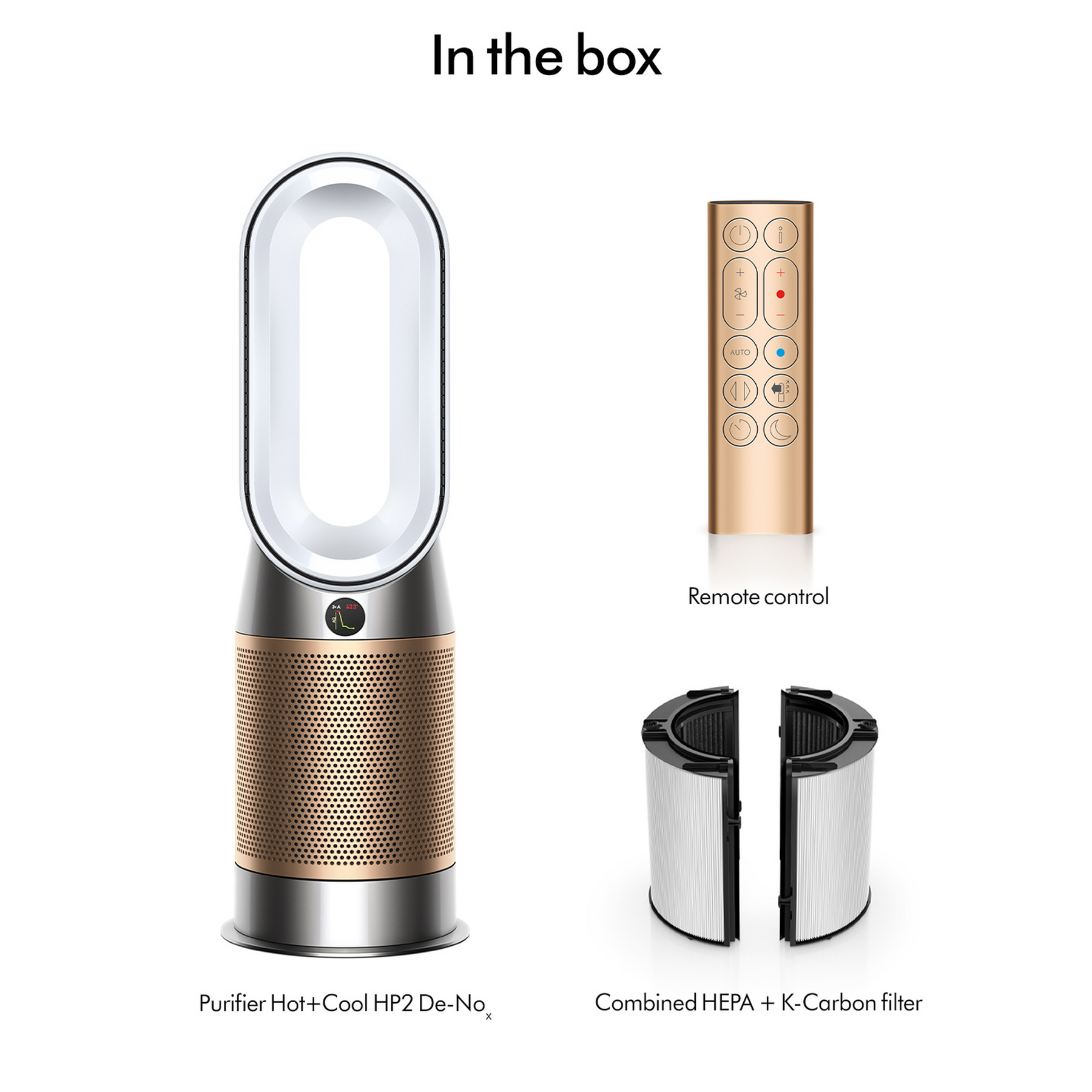 Dyson Purifier Hot+Cool HP2 De-NOx Purifying Fan Heater (HP12) - White/Gold, photo 3