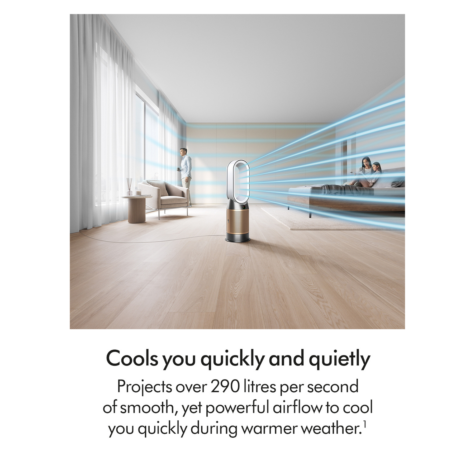 Dyson Purifier Hot+Cool HP2 De-NOx Purifying Fan Heater (HP12) - White/Gold, photo 4