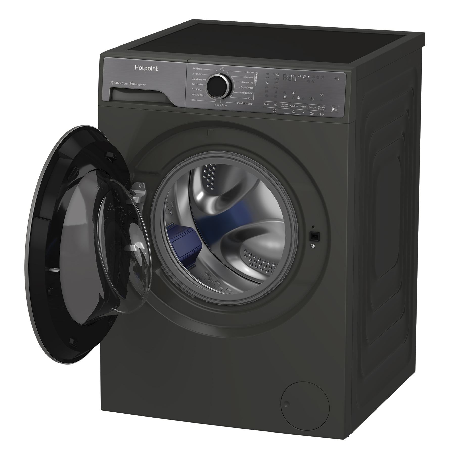 Hotpoint HP124GACARE 12kg 1400 Spin Washing Machine in Manhattan Grey, photo 5