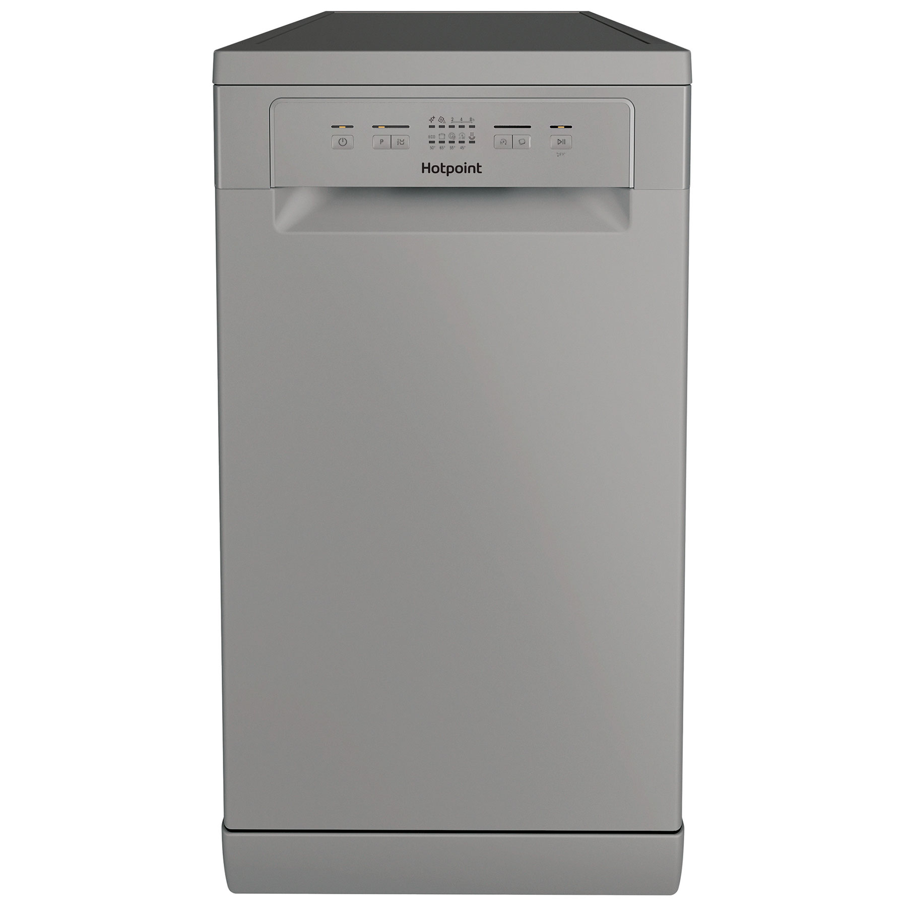Hotpoint HP2FE10CS90S 45cm Slimline Dishwasher in Silver 10 Place Sett