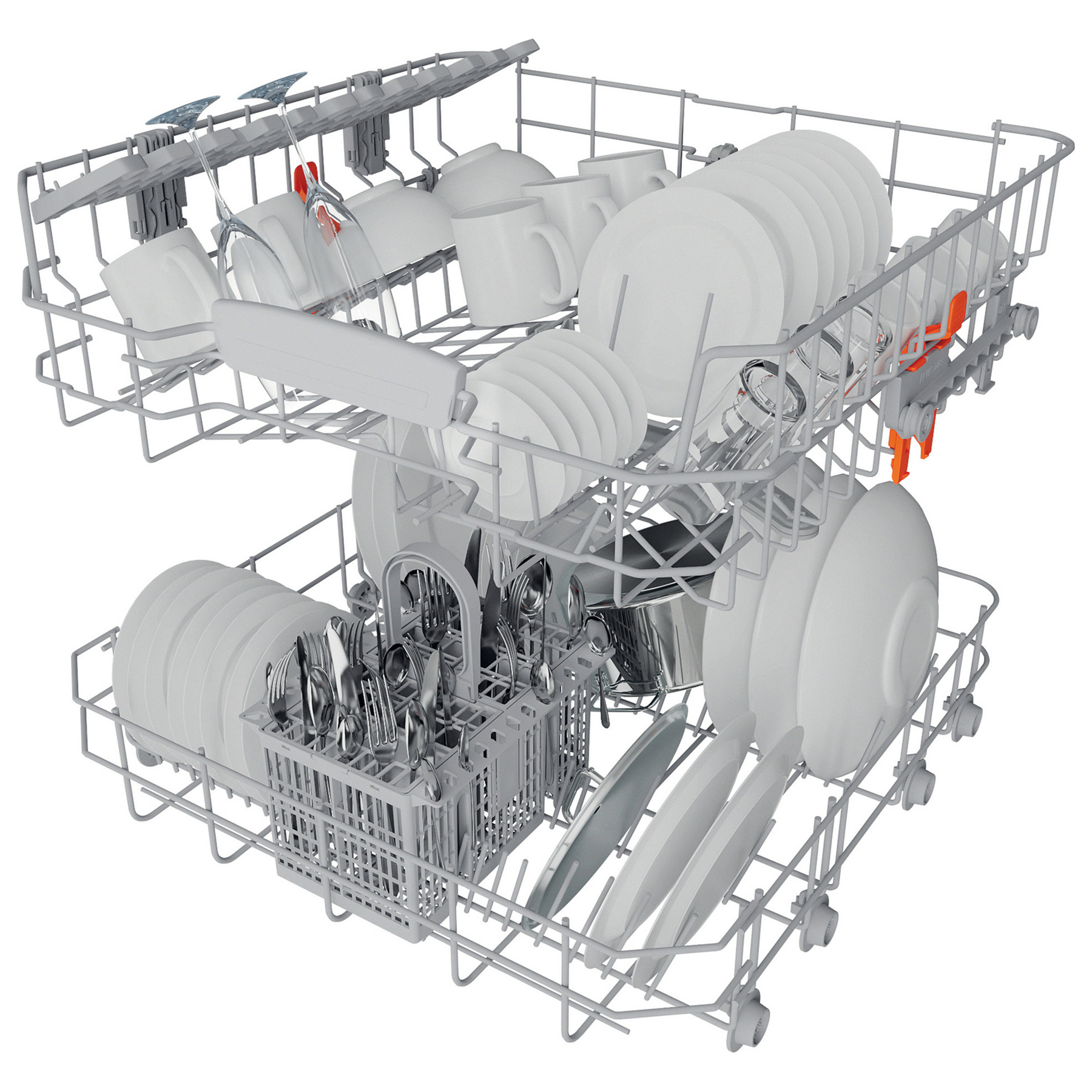 Hotpoint HP2FFC14BN6W 60cm Dishwasher in White 14 Place Setting C Rate, photo 4