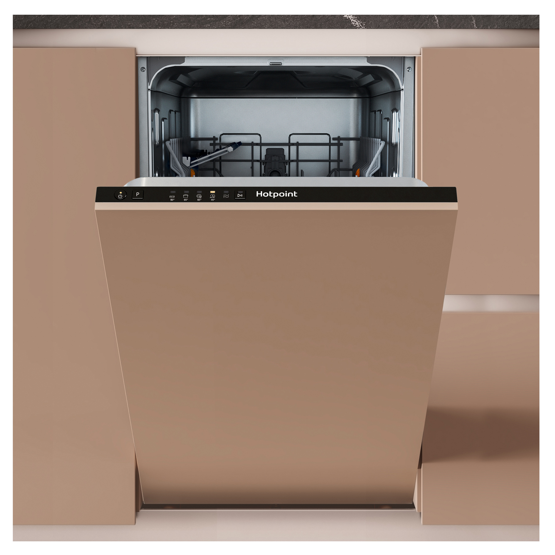 Hotpoint HP2IE10CS80 45cm Fully Integrated Slimline Dishwasher 10 Plac