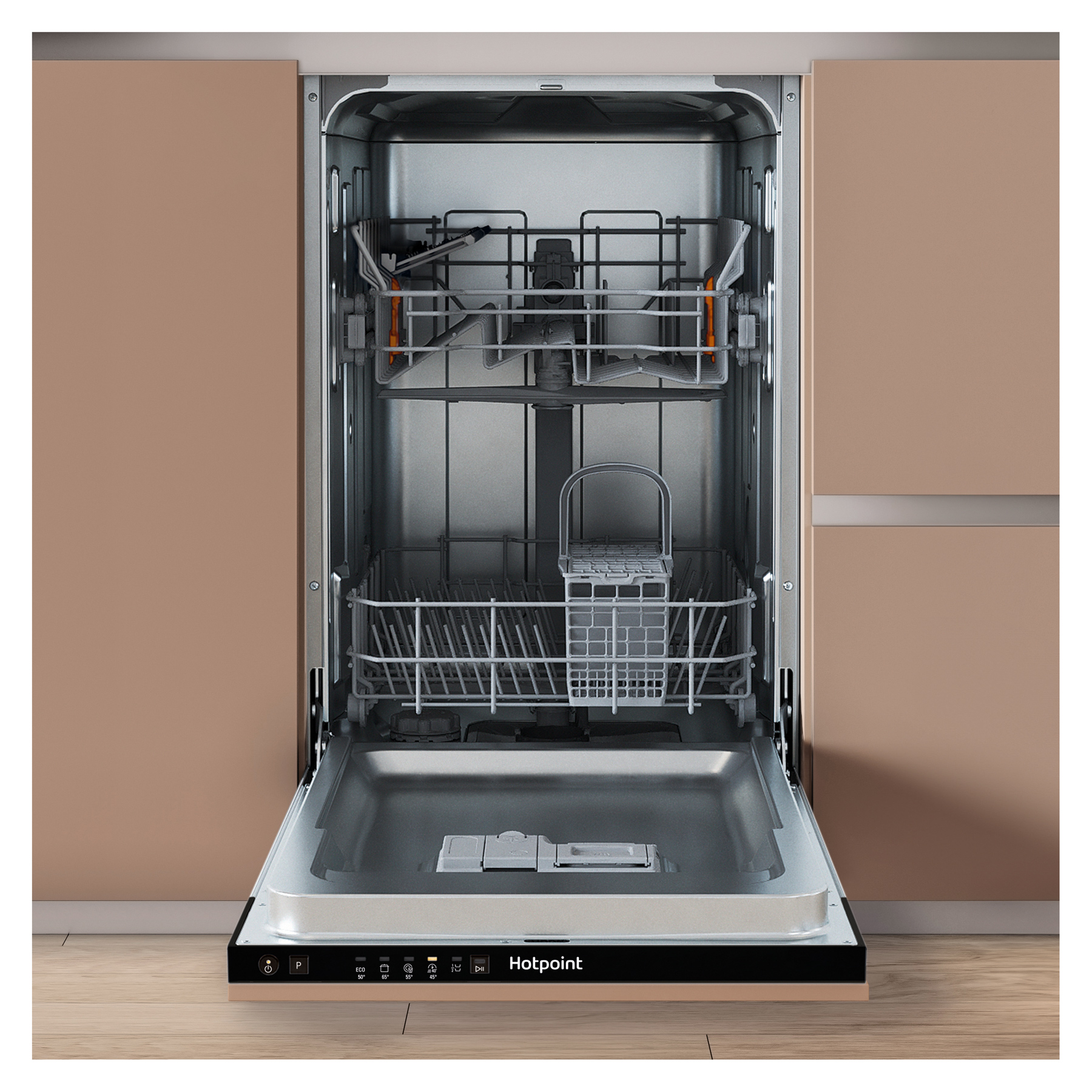 Hotpoint HP2IE10CS80 45cm Fully Integrated Slimline Dishwasher 10 Plac, photo 2