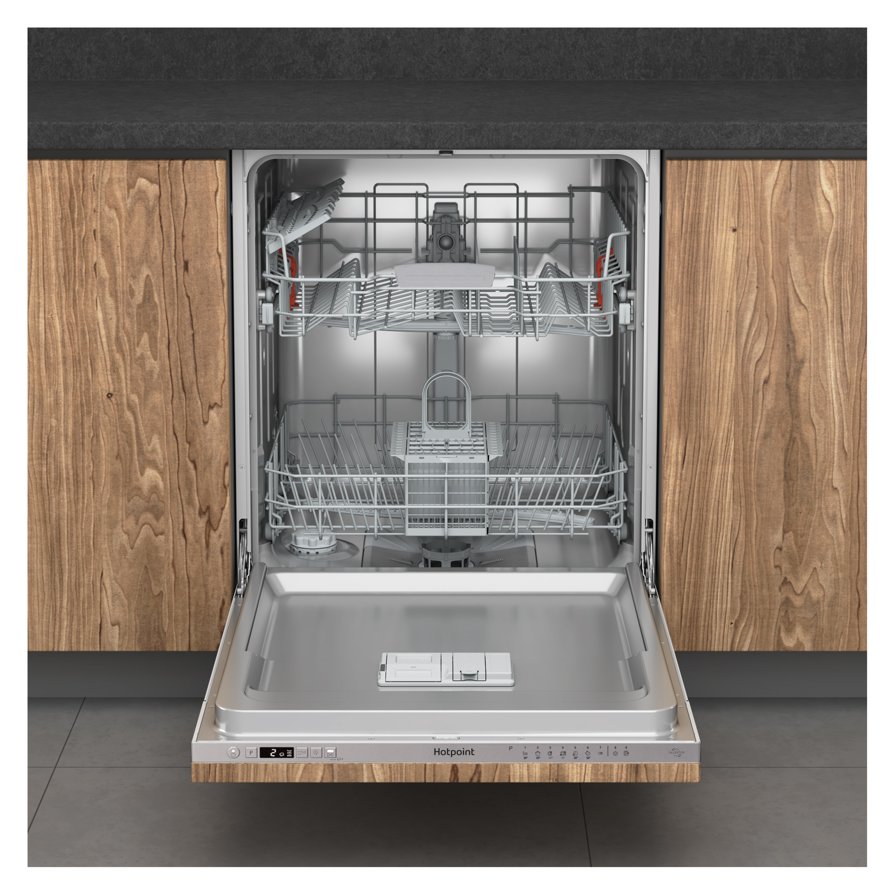 Hotpoint HP2IFC14BN6 60cm Fully Integrated Dishwasher 14 Place C Rated, photo 2