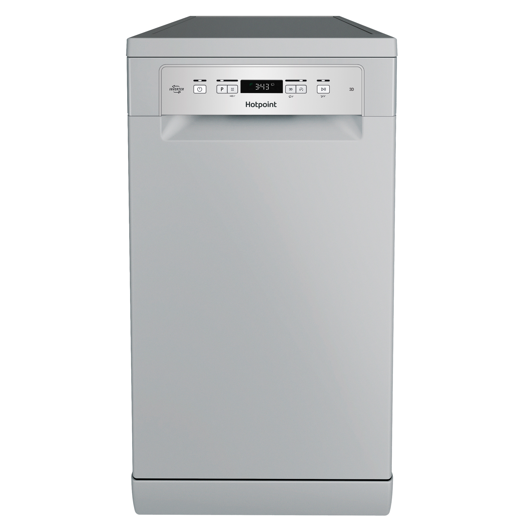 Hotpoint HP3FC10BS7A0 45cm Slimline Dishwasher in Silver 10 Place Sett