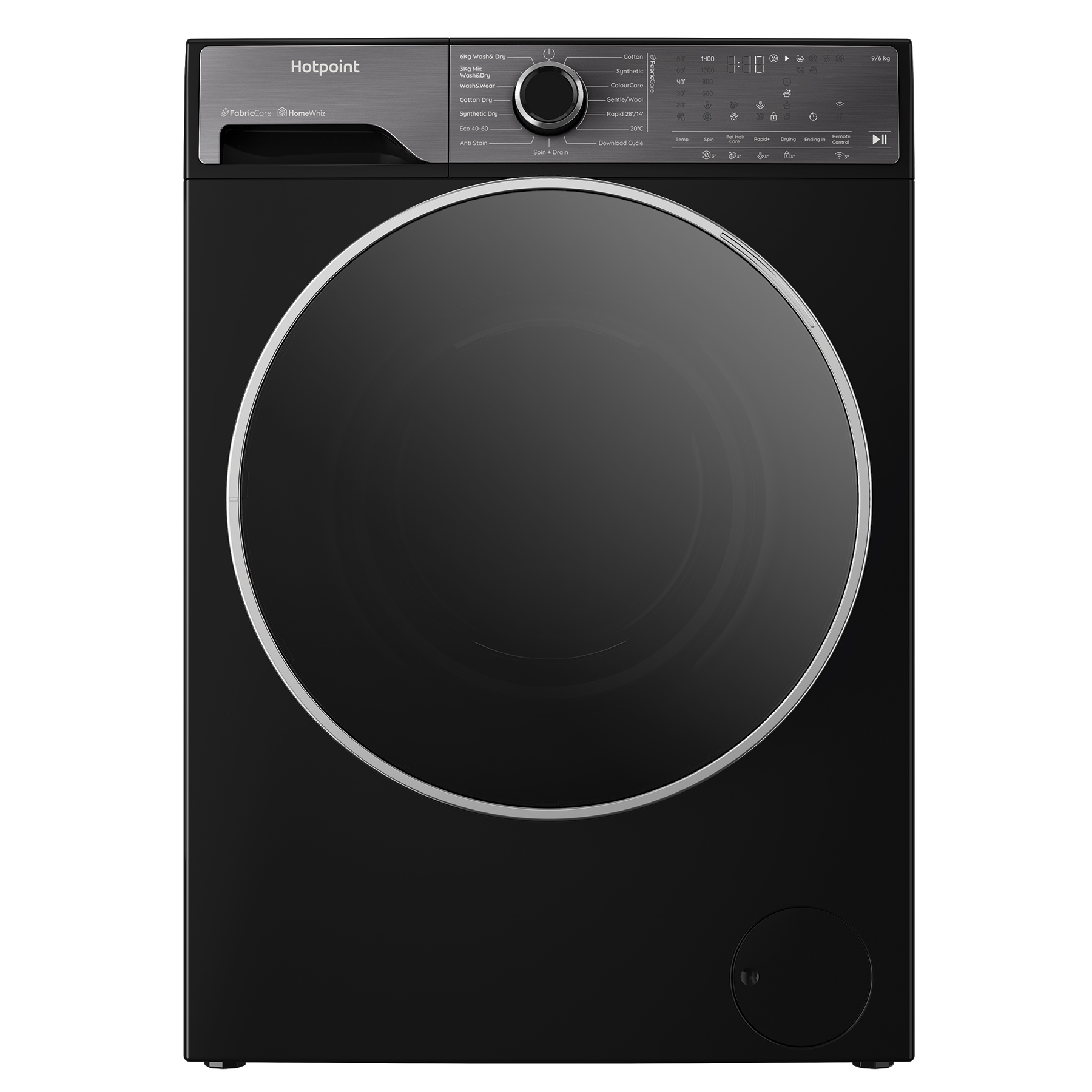 Hotpoint HPD9693BCARE Washer Dryer in Black 1400 Spin 9kg 6kg C Rated