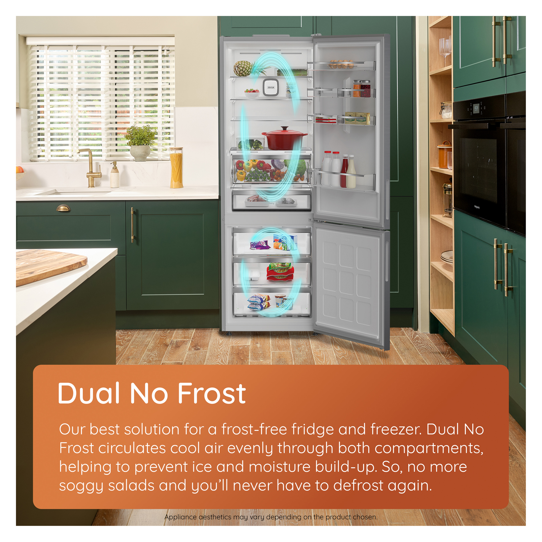 Hotpoint HPK25292B4UK Integrated 70 30 Frost Free Fridge Freezer 177cm, photo 5