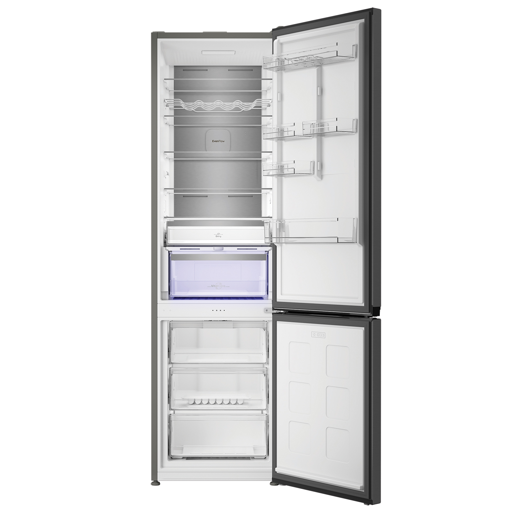 Hotpoint HPK26413XR6 203cm High 70 30 Frost Free Fridge Freezer in Bla, photo 4