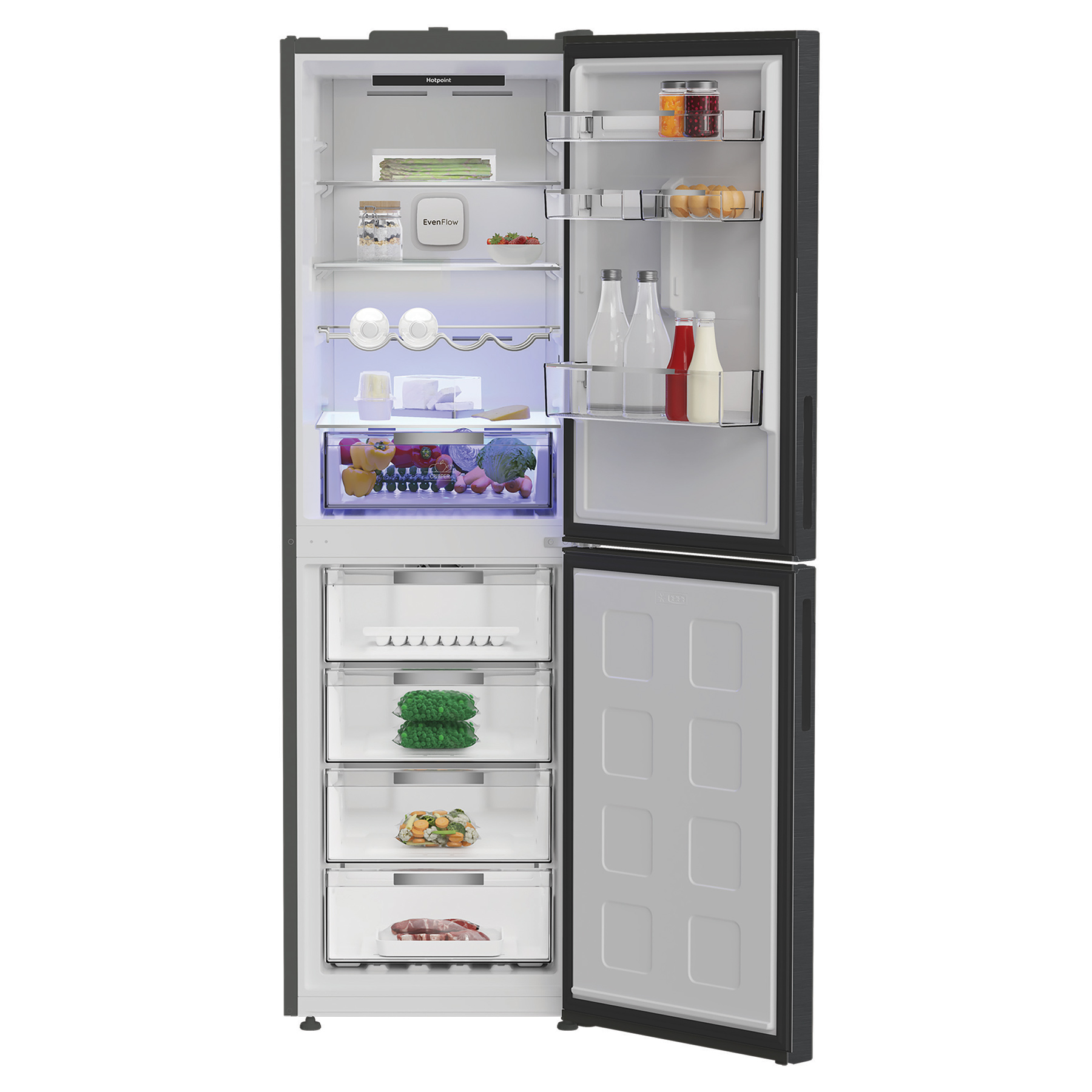 Hotpoint HPKF6353XBR4 192cm High 50 50 Frost Free Fridge Freezer in Da, photo 3