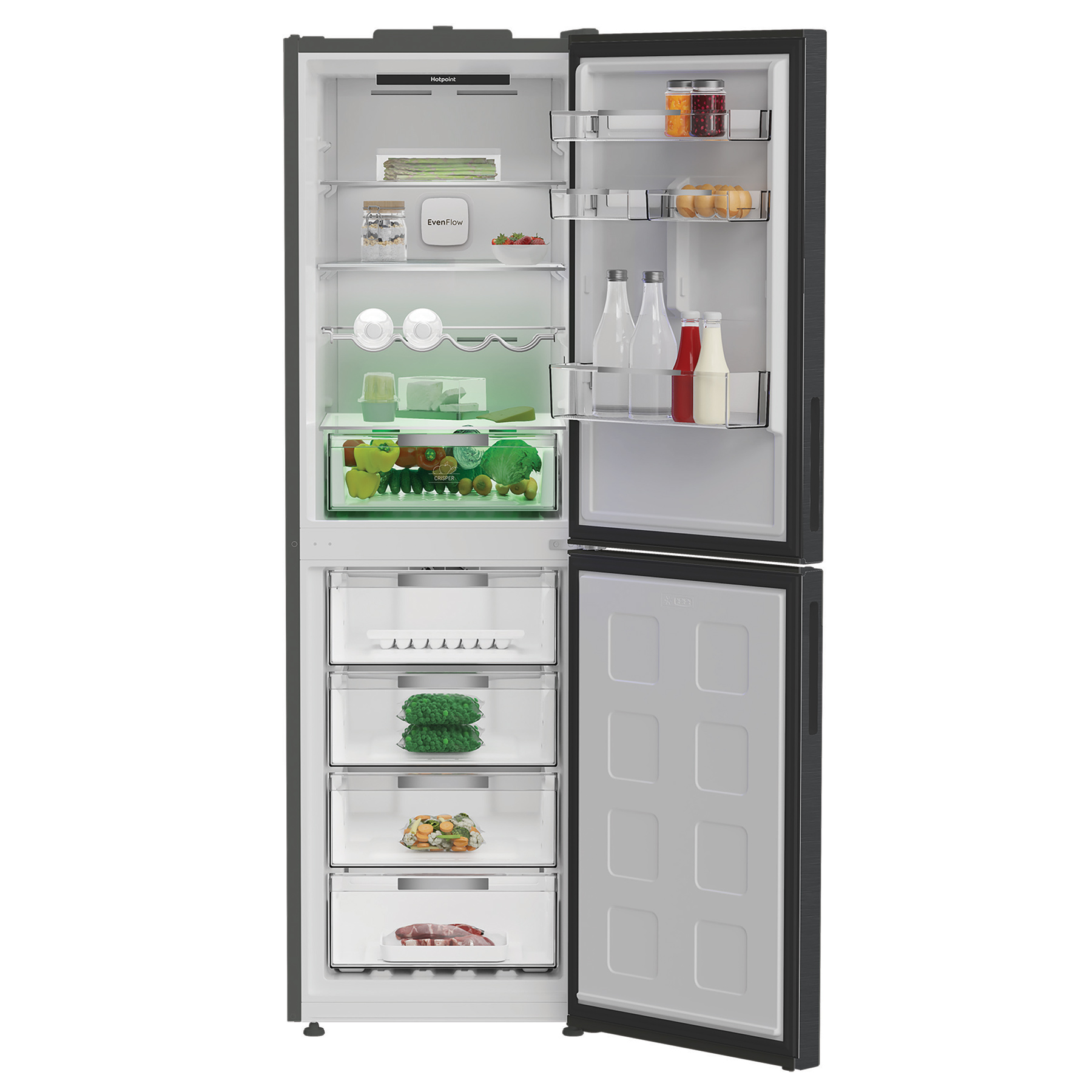 Hotpoint HPKF6353XBR4 192cm High 50 50 Frost Free Fridge Freezer in Da, photo 4