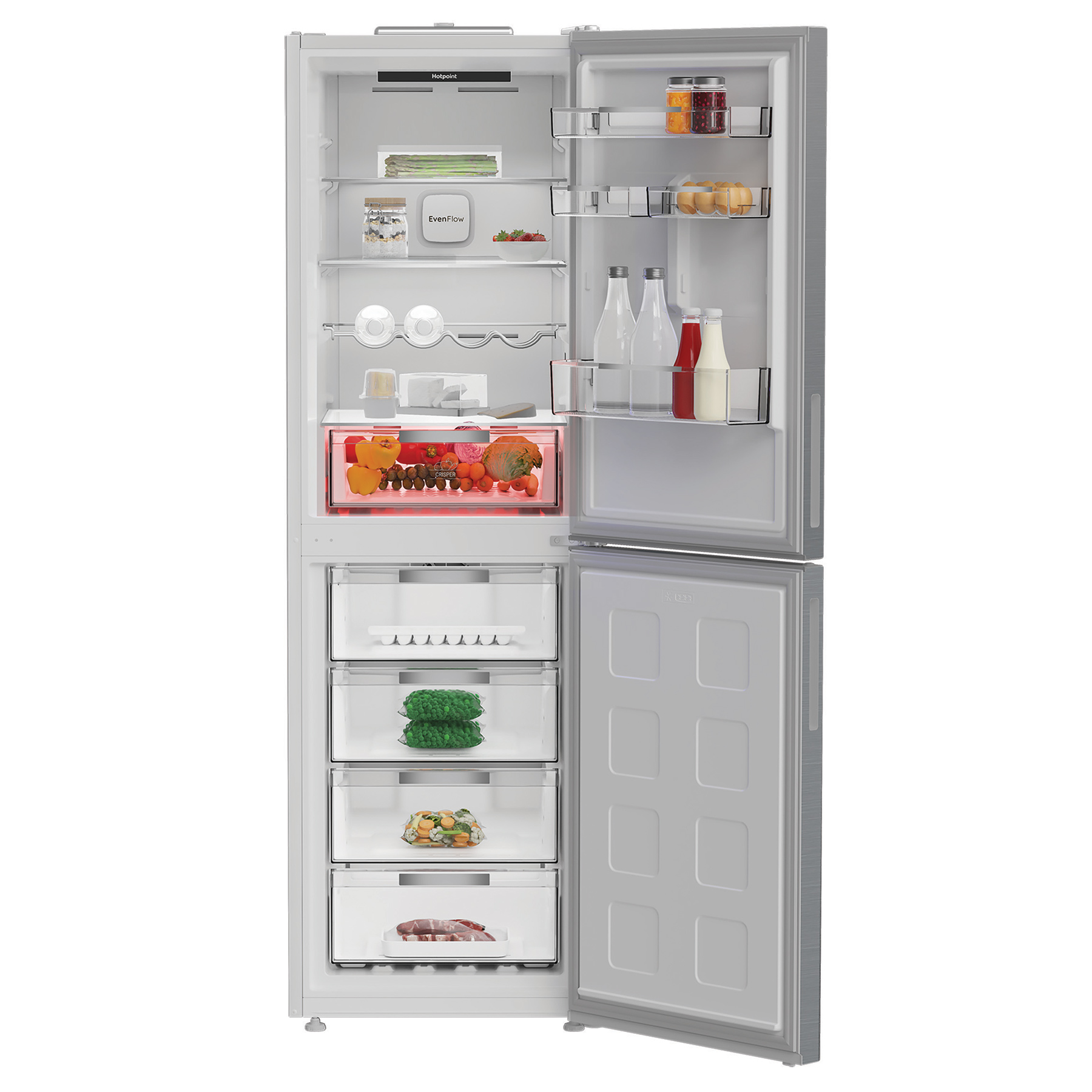 Hotpoint HPKF6353XP4 192cm High 50 50 Frost Free Fridge Freezer in Bru, photo 3