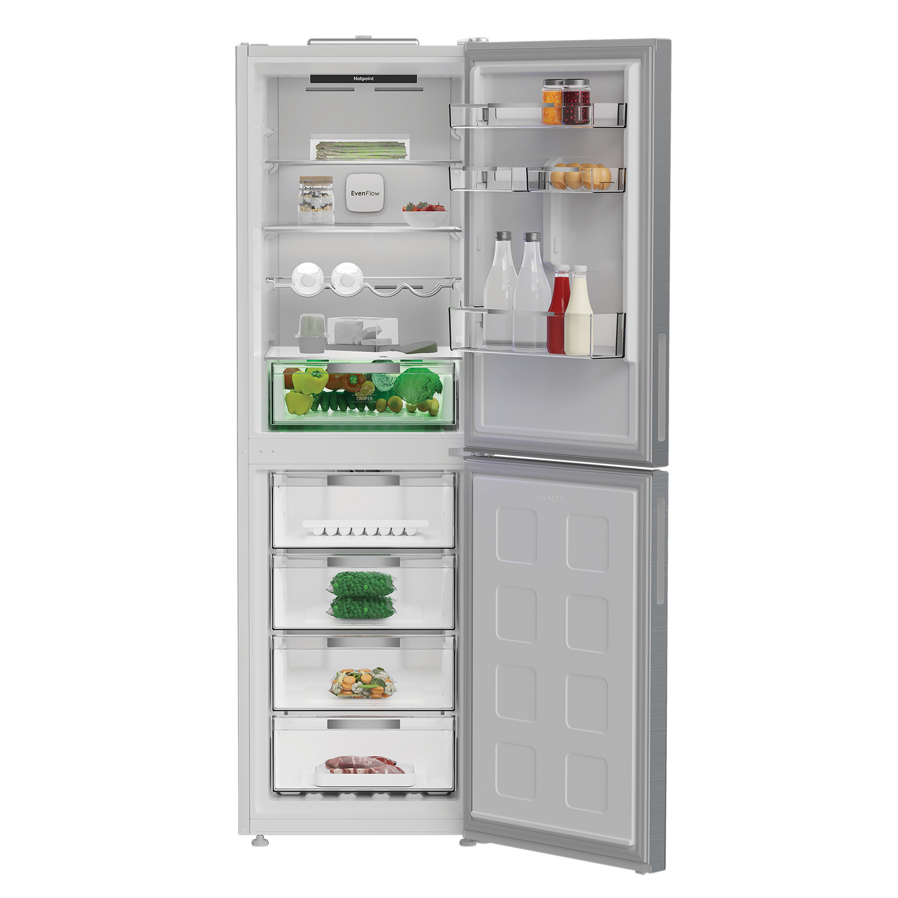 Hotpoint HPKF6353XP4 192cm High 50 50 Frost Free Fridge Freezer in Bru, photo 4