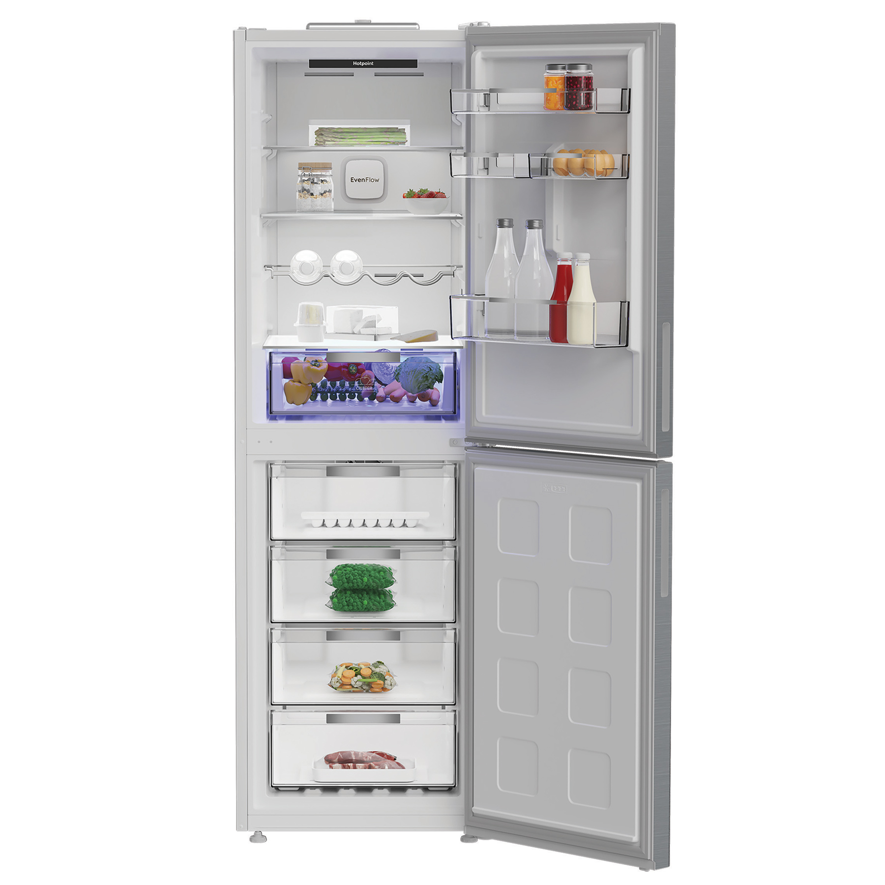 Hotpoint HPKF6353XP4 192cm High 50 50 Frost Free Fridge Freezer in Bru, photo 5