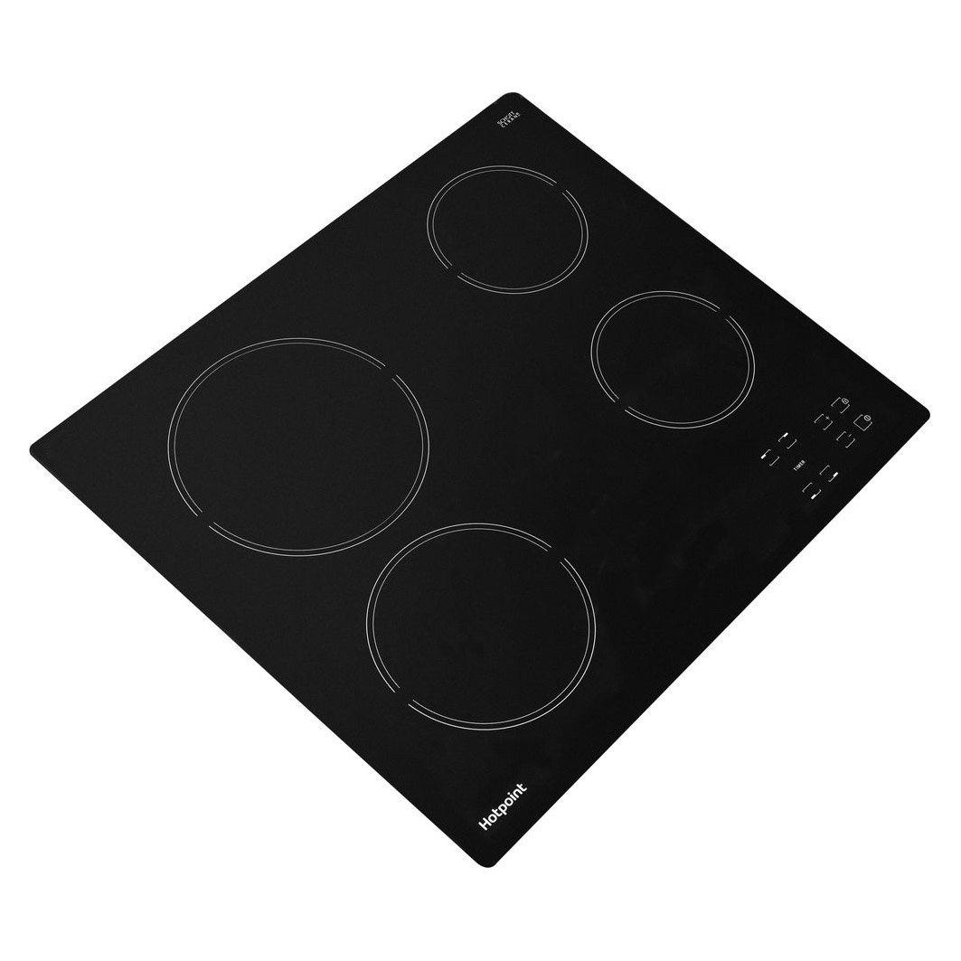 Hotpoint HR612CH 60cm 4 Zone Frameless Ceramic Hob Black Touch Control, photo 2