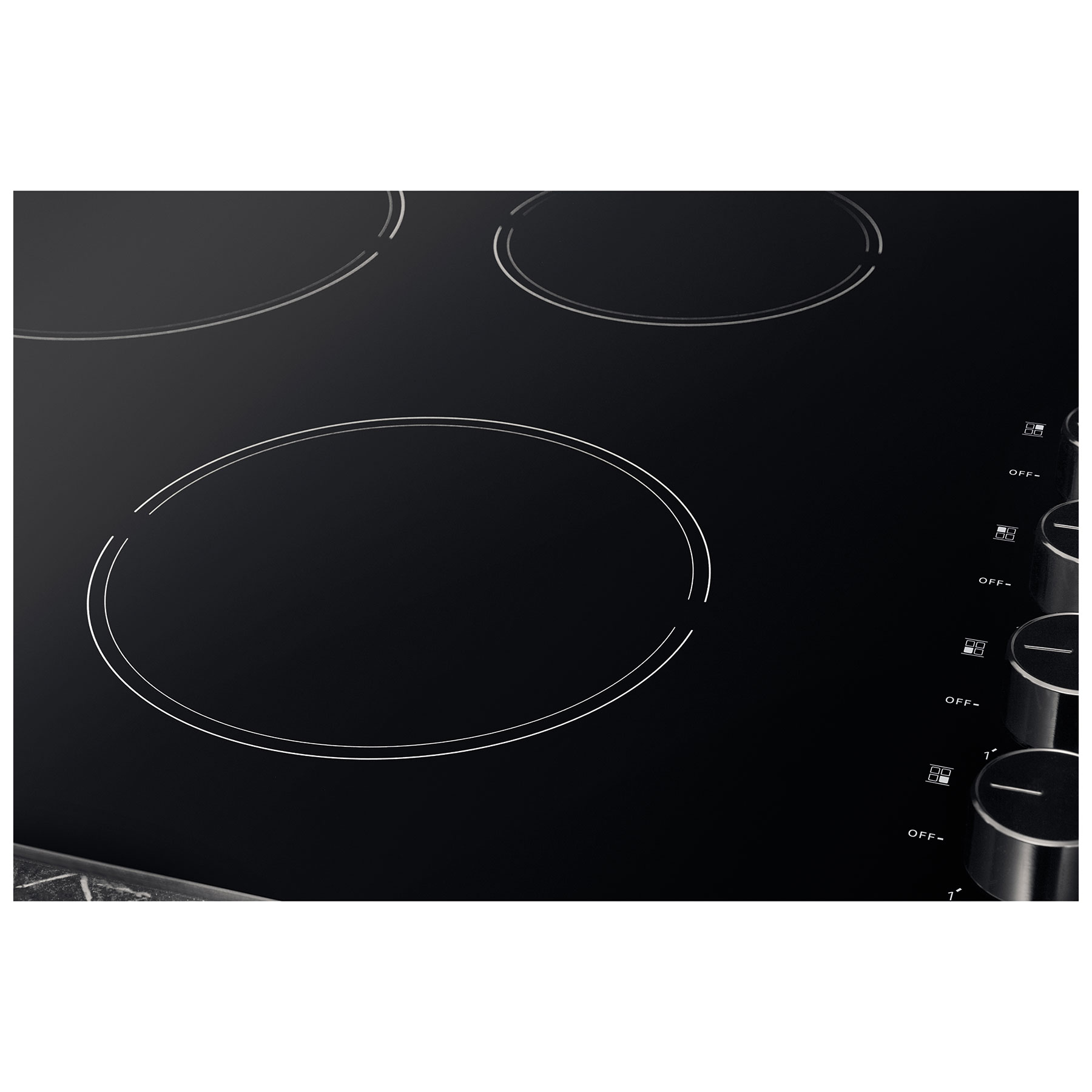 Hotpoint HR620RH 60cm 4 Zone Frameless Ceramic Hob Black Side Controls, photo 3