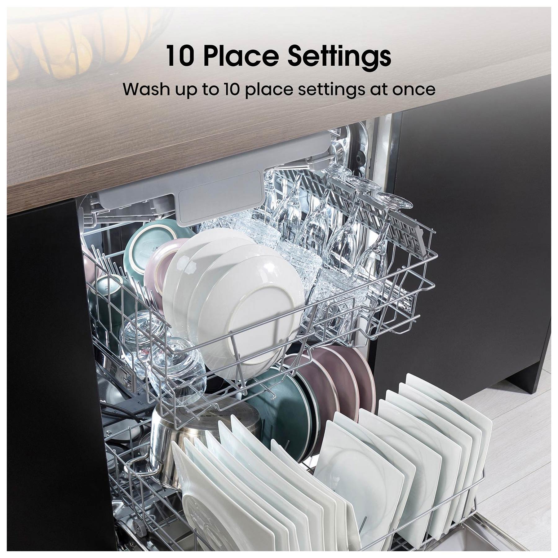 Hisense HS523E15BUK 45cm Slimline Dishwasher in Black 10 Place Setting, photo 4