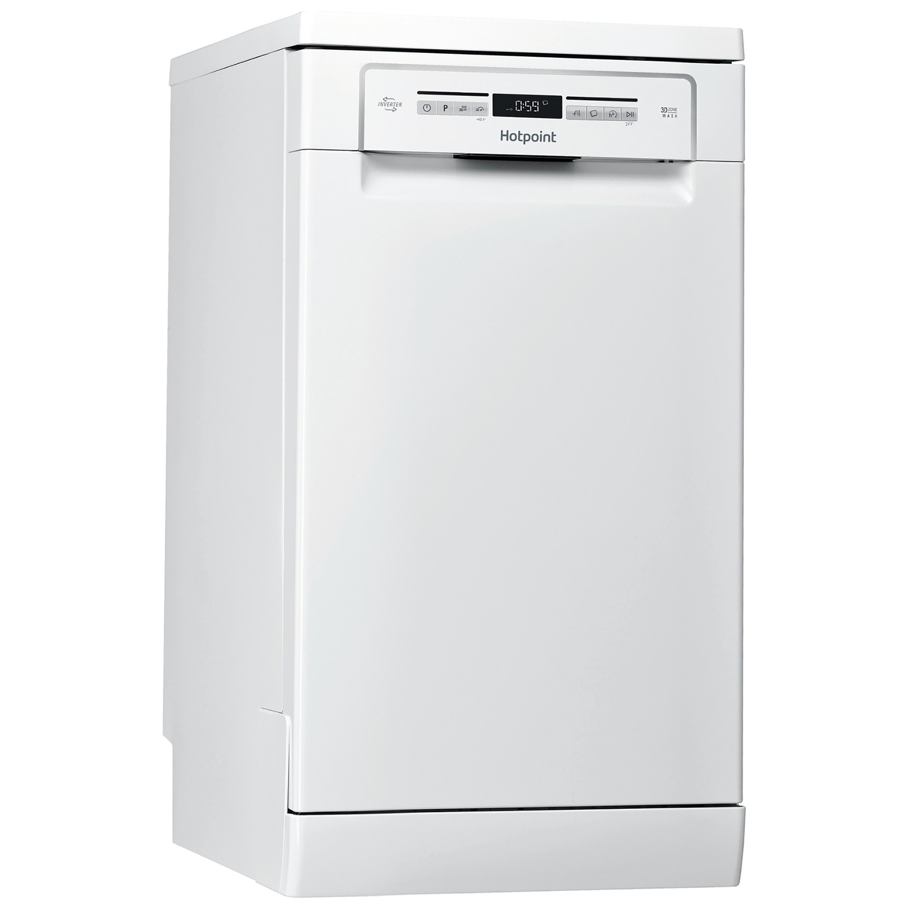 Image of Hotpoint HSFO3T223W 45cm Slimline Dishwasher White 10 Place Setting E