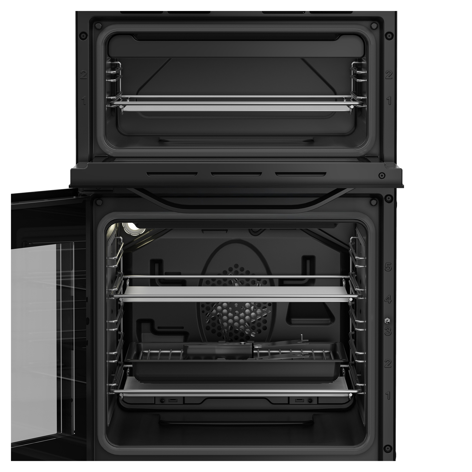 Hotpoint HTE5VCB 50cm Twin Cavity Electric Cooker in Black Ceramic Hob, photo 5
