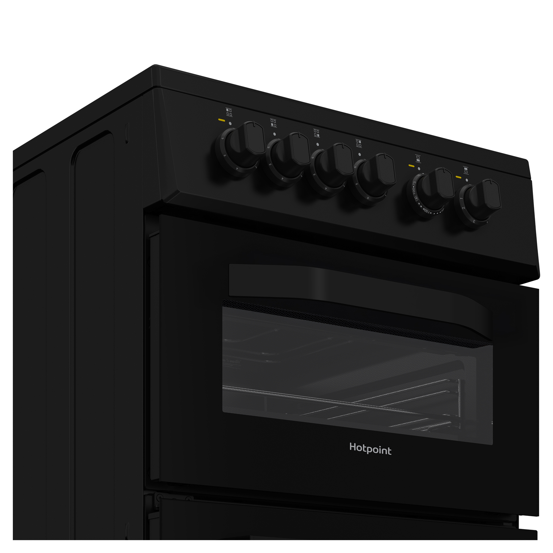 Hotpoint HTE5VCB 50cm Twin Cavity Electric Cooker in Black Ceramic Hob, photo 4