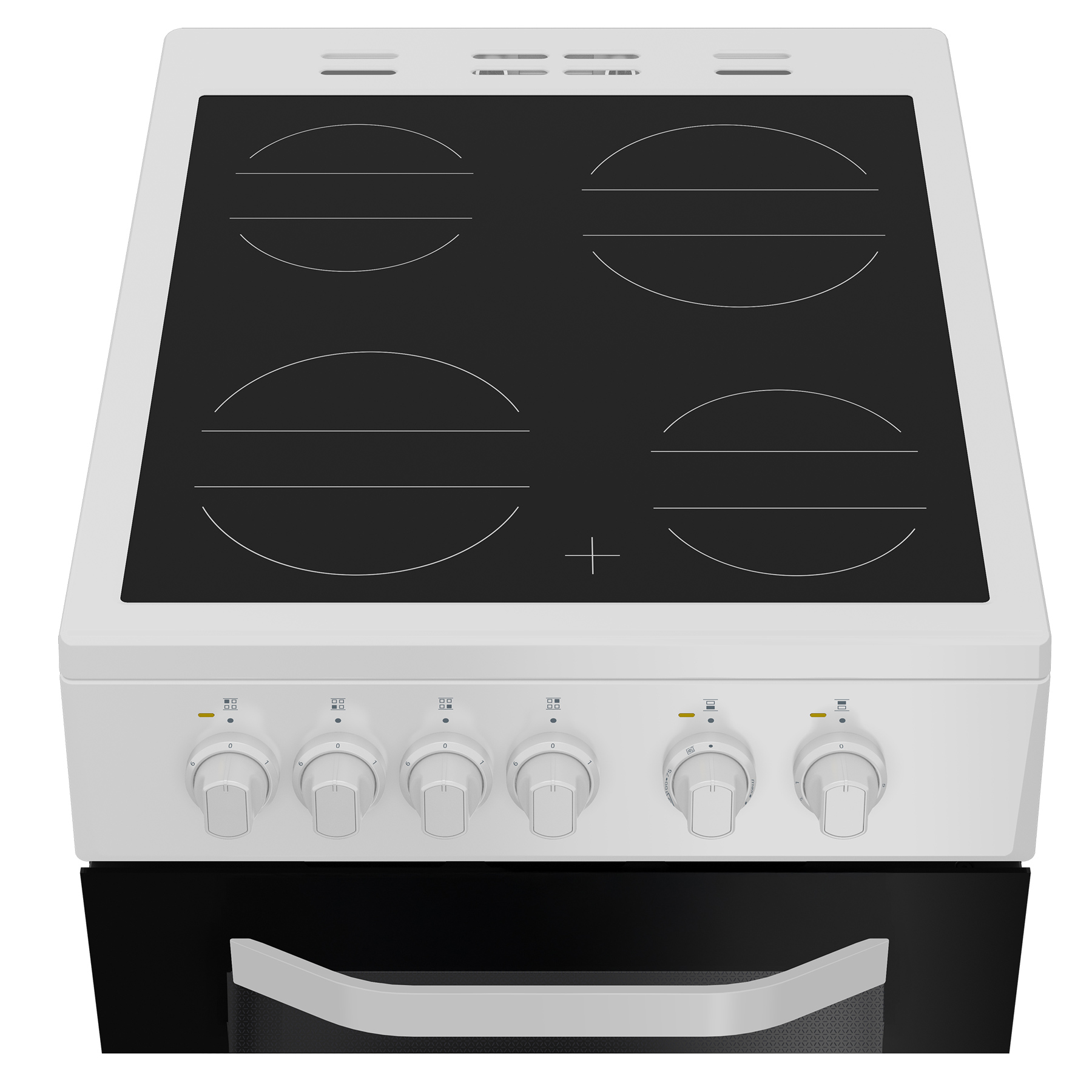 Hotpoint HTE5VCW 50cm Twin Cavity Electric Cooker in White Ceramic Hob, photo 3