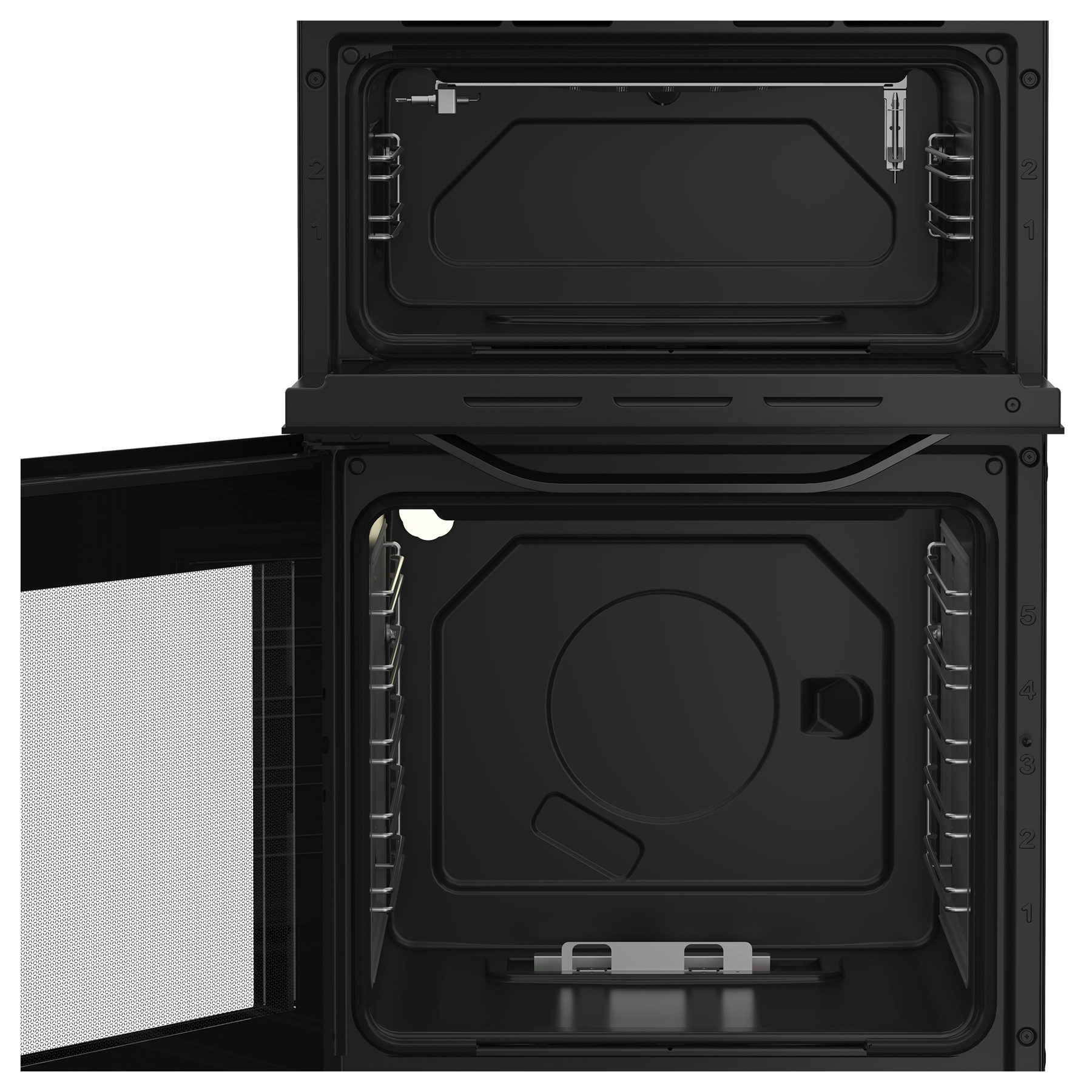 Hotpoint HTG5GCB 50cm Twin Cavity Gas Cooker in Black 59L, photo 5