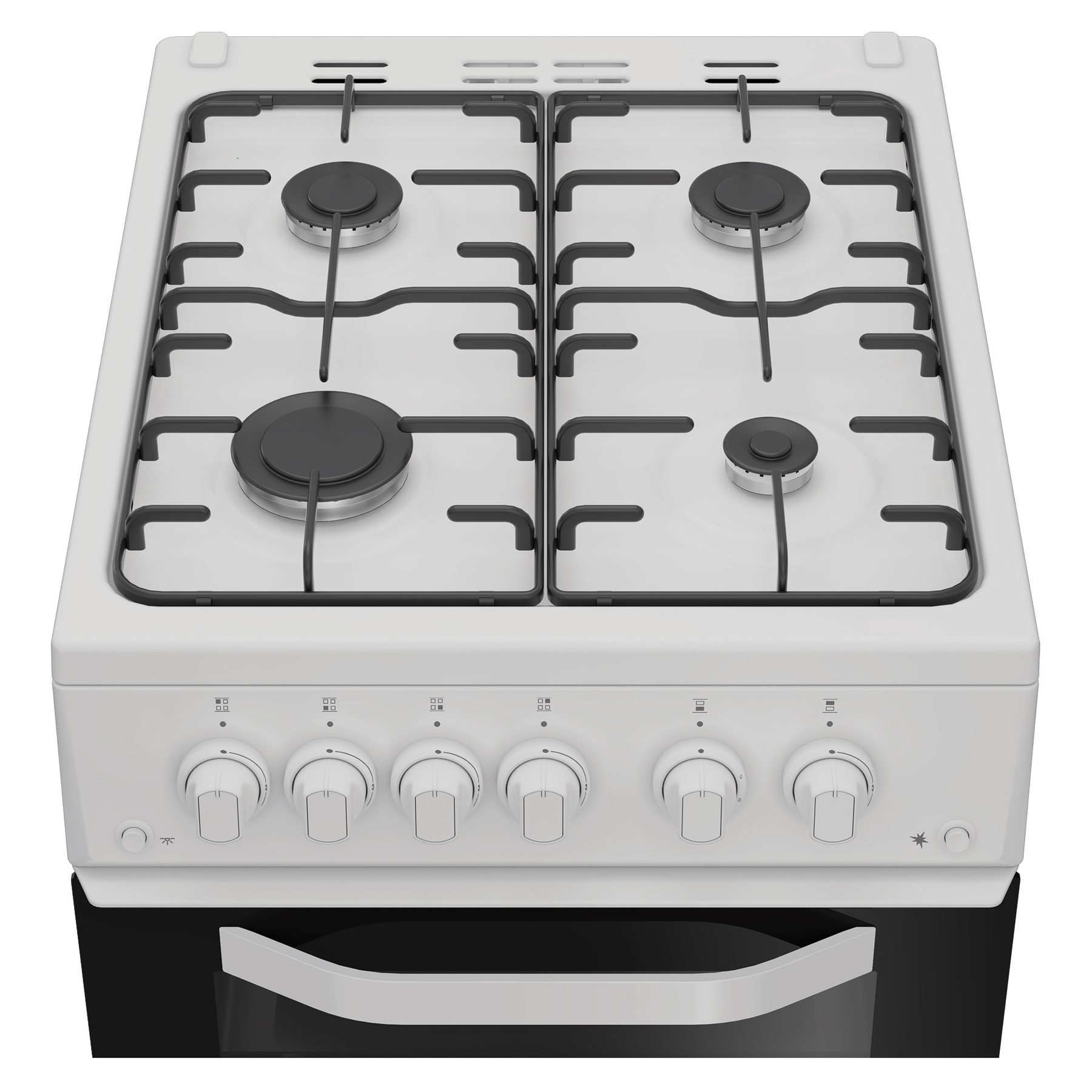 Hotpoint HTG5GCW 50cm Twin Cavity Gas Cooker in White 59L, photo 3