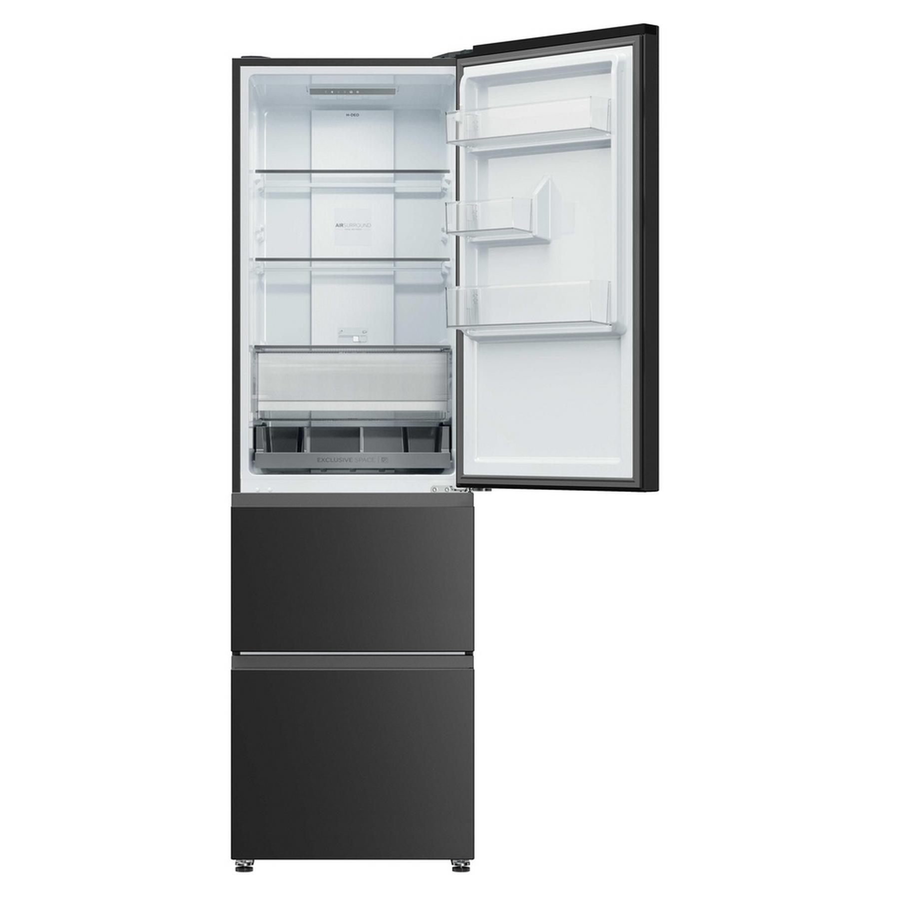 Haier HTR3518ENMTK 185cm High 60 40 Frost Free Fridge Freezer in Black, photo 3
