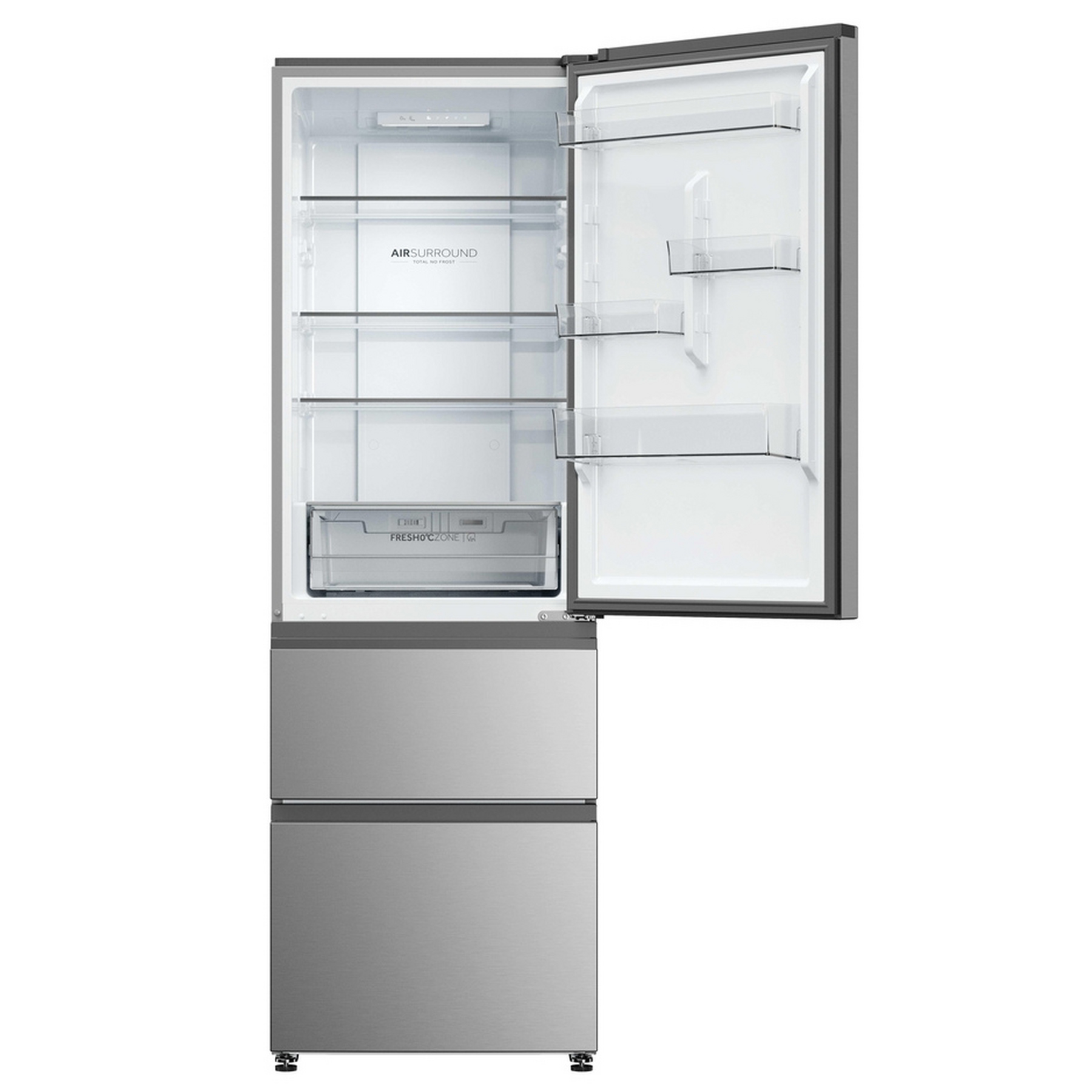Haier HTR3618DNMG 60/40 Freestanding Total No Frost Fridge Freezer Silver, photo 3