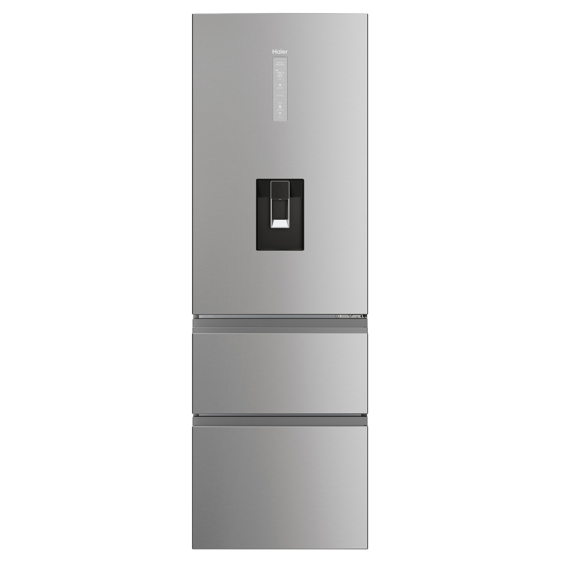 Haier HTW5618EWMG 185cm High 60 40 Frost Free Fridge Freezer in Silver