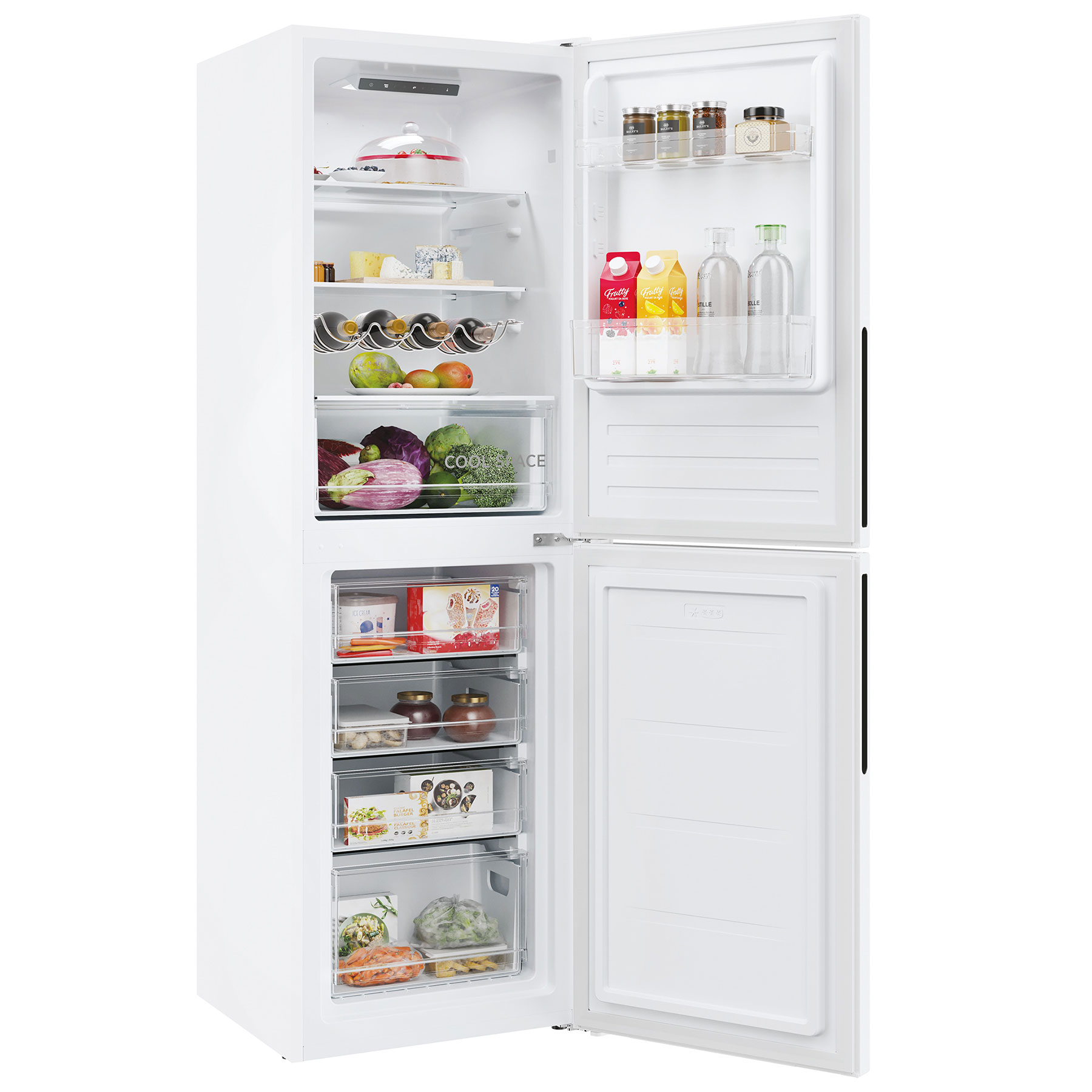 Hoover HVCT3L517EWK 176cm High 50 50 Fridge Freezer in White 55cm Wide, photo 4