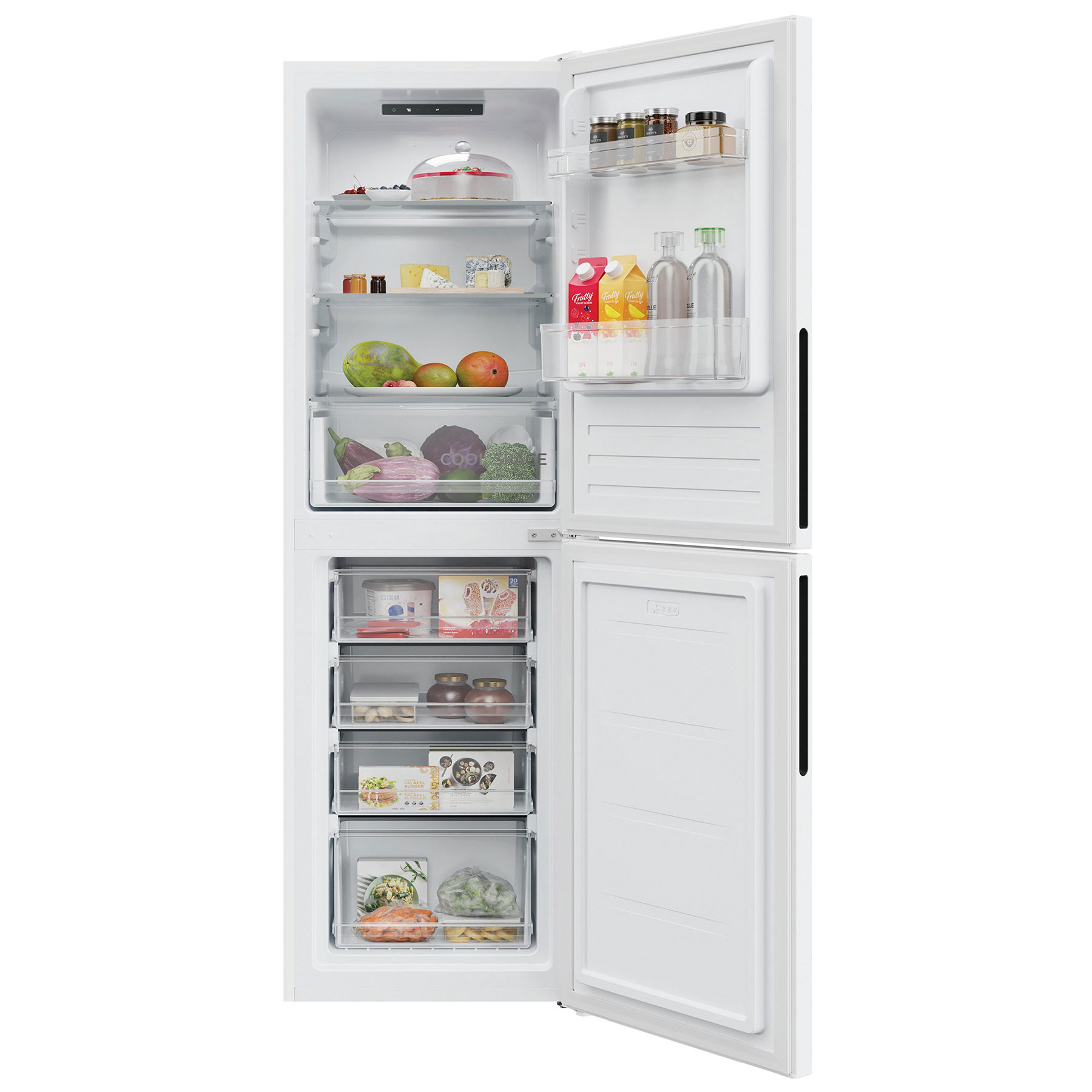 Hoover HVT3CLECKIHW 176cm High 50 50 Fridge Freezer in White 55cm Wide, photo 2