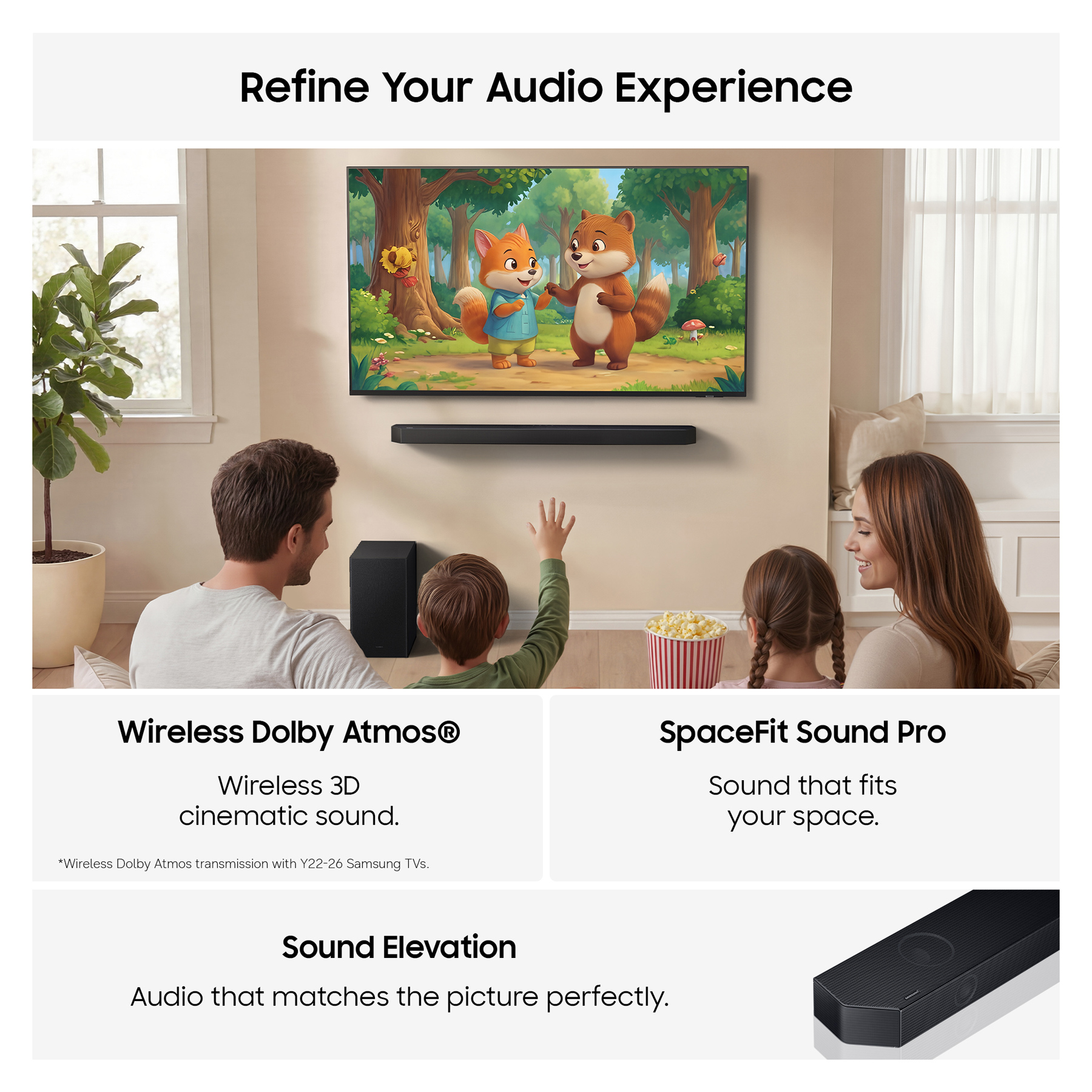 Samsung HW Q600H 3 1 2ch Q Series Wireless Dolby Atmos Soundbar Wirele, photo 4