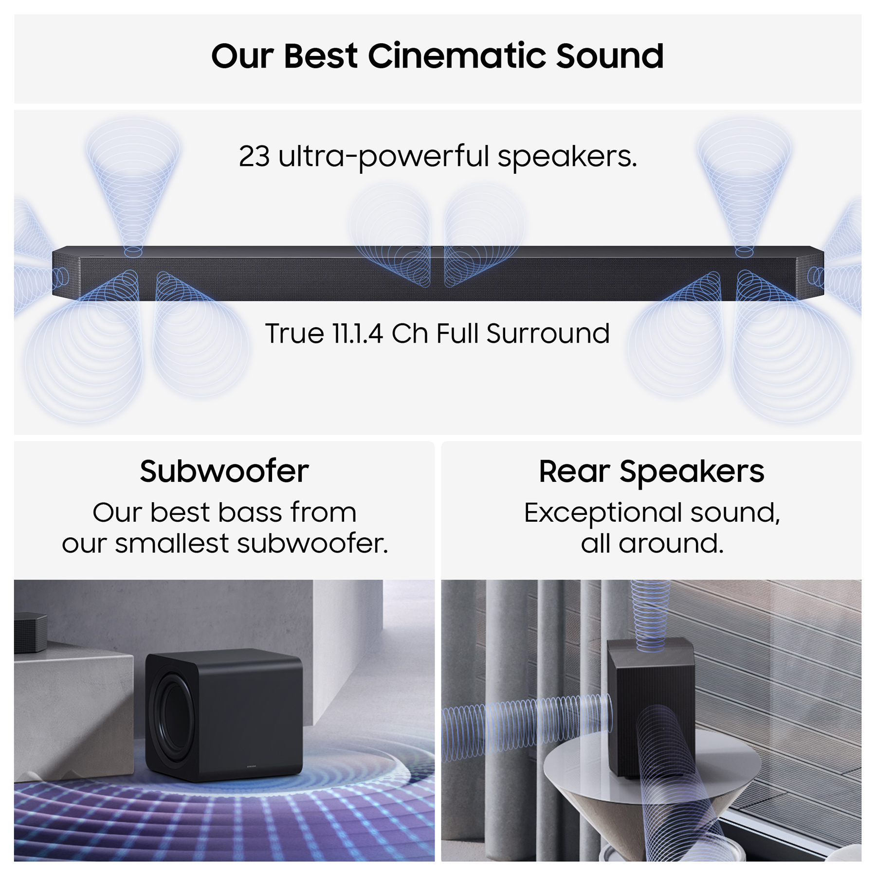 Samsung HW Q990H 11 1 4ch Q Series Wireless Dolby Atmos Soundbar AI Su, photo 2