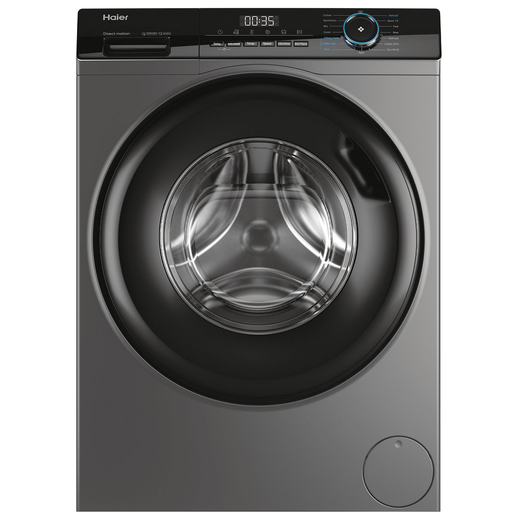 Haier HW80B16939S8 Washing Machine in Graphite 1600rpm 8kg A Rated