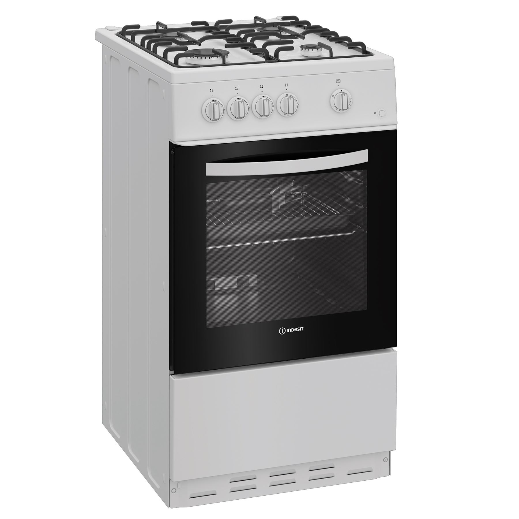 Indesit I5G1KMW 50cm Single Oven Gas Cooker in White 55 Litres, photo 2