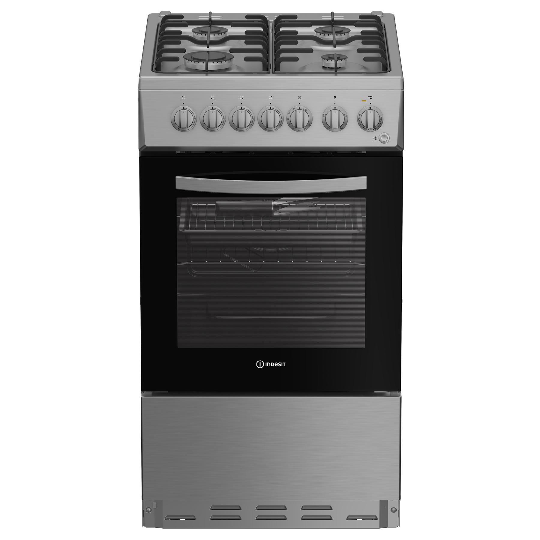 Indesit I5G3PMX 50cm Single Oven Dual Fuel Cooker in Inox 60 Litres