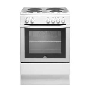 Image of Indesit I6EVAW 60cm Single Cavity Electric Cooker in White Solid Plate
