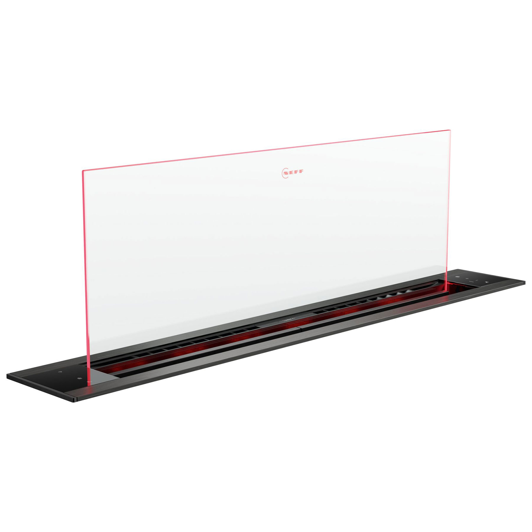 Neff I98WMM1S7B N90 90cm DownDraft Cooker Hood in Black Clear Glass
