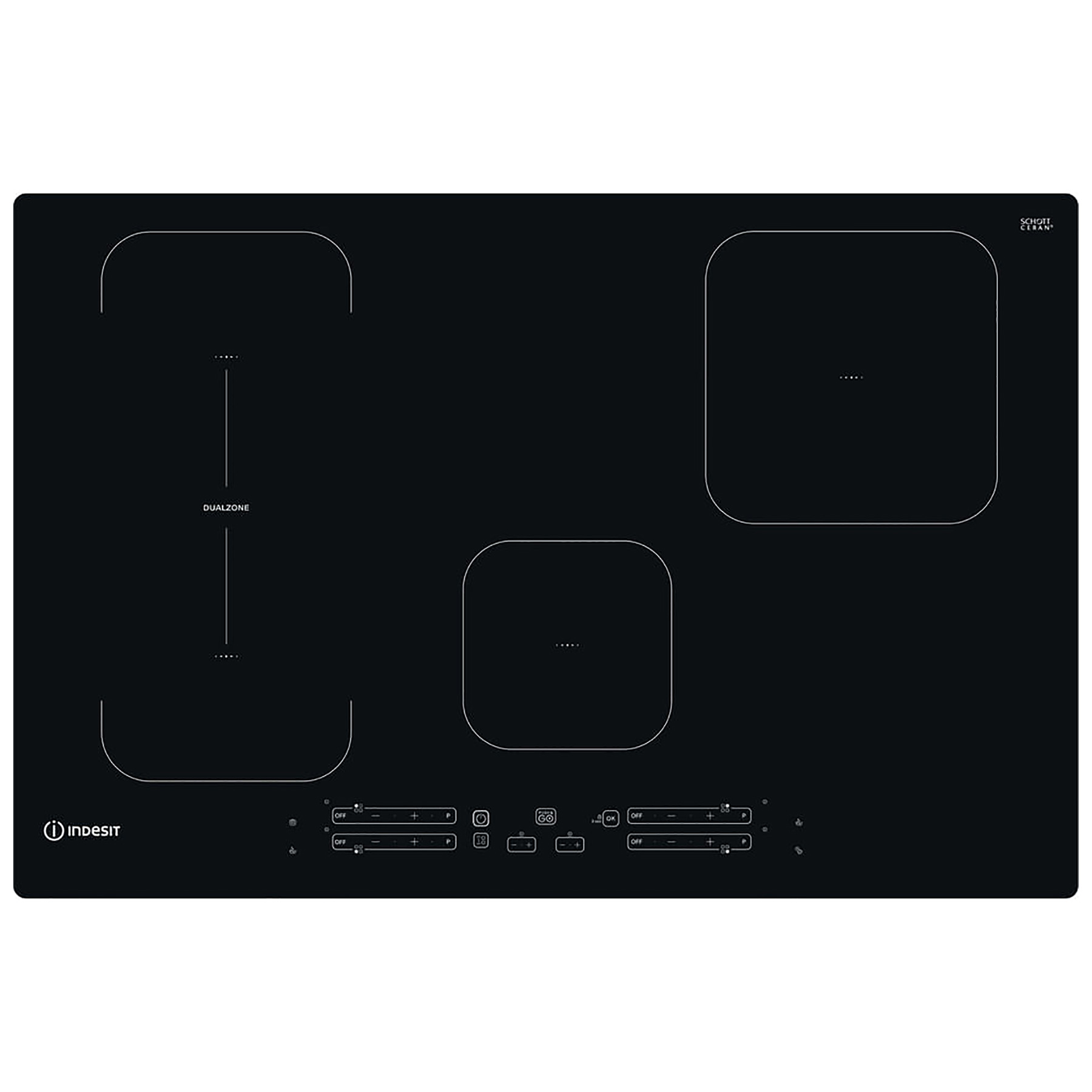 Indesit IB21B77NE 77cm Touch Control Induction Hob in Black