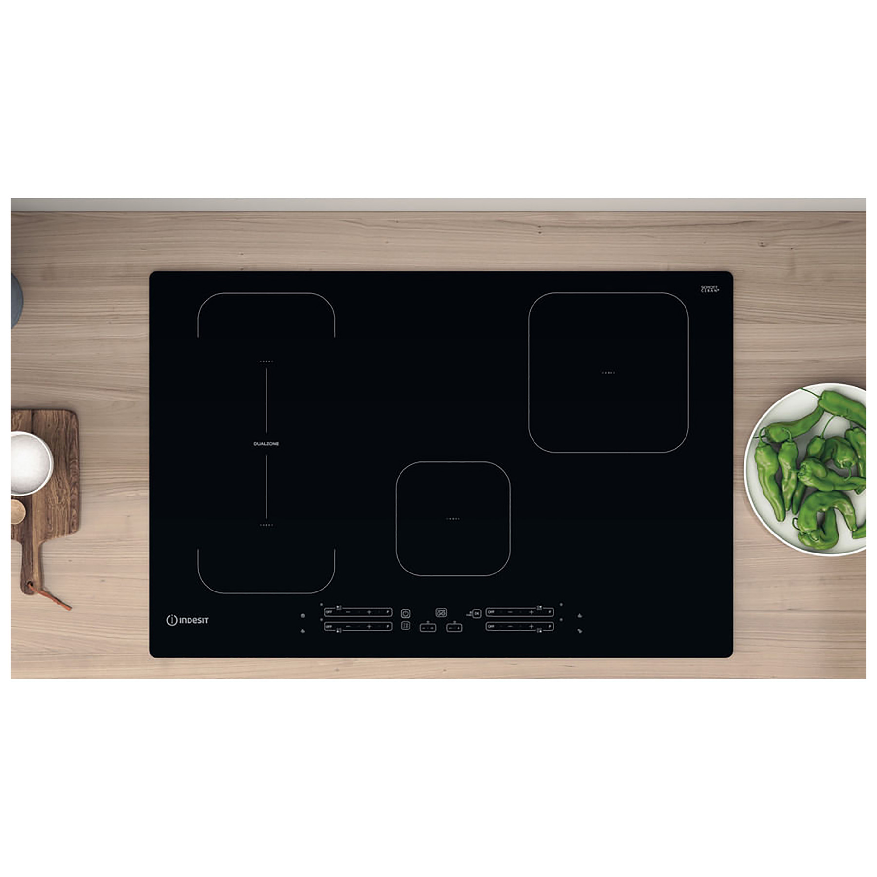 Indesit IB21B77NE 77cm Touch Control Induction Hob in Black, photo 4