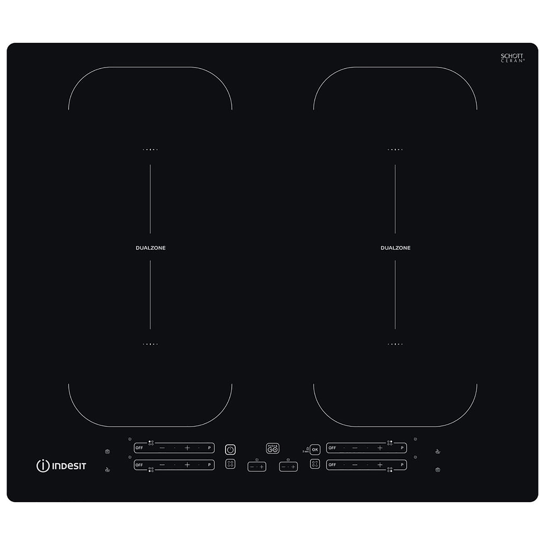 Indesit IB88B60NE 59cm Touch Control Induction Hob in Black