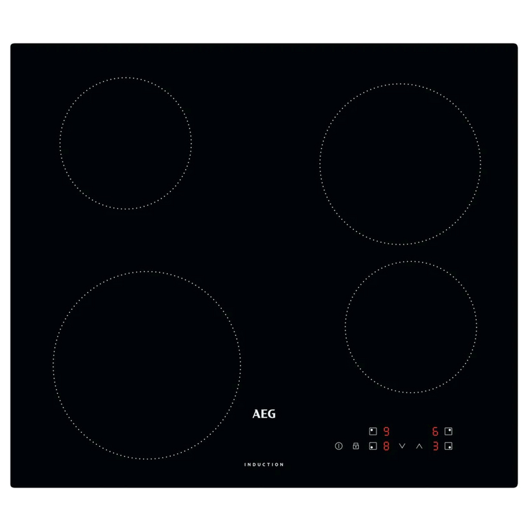 AEG IBS6420SCB Series 3000 60cm 4 Zone Induction Hob in Black